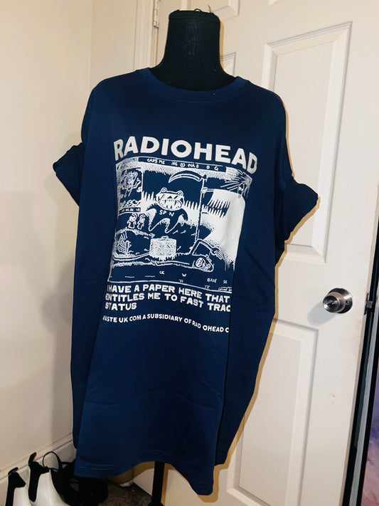 Radiohead Oversized Distressed Tee