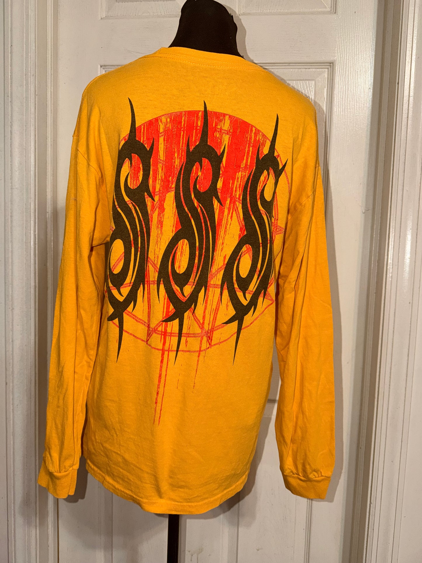Slipknot Double Sided Vintage Oversized Distressed Long Sleeve Tee