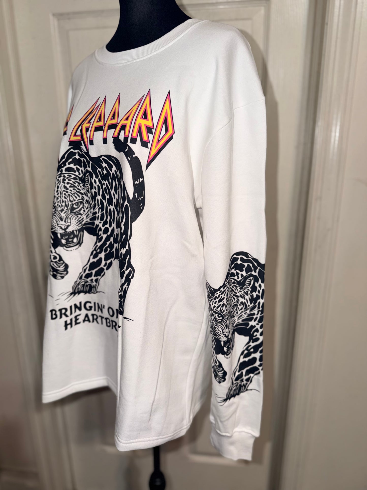 Def Leppard Oversized Distressed Sweatshirt