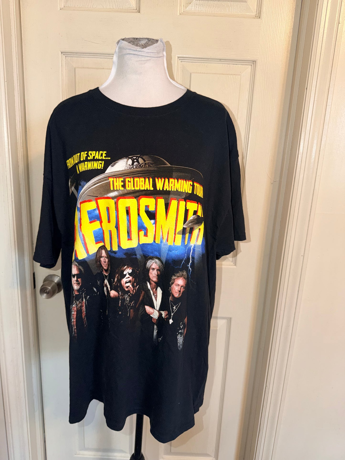 Aerosmith Double Sided Vintage Oversized Distressed Tee
