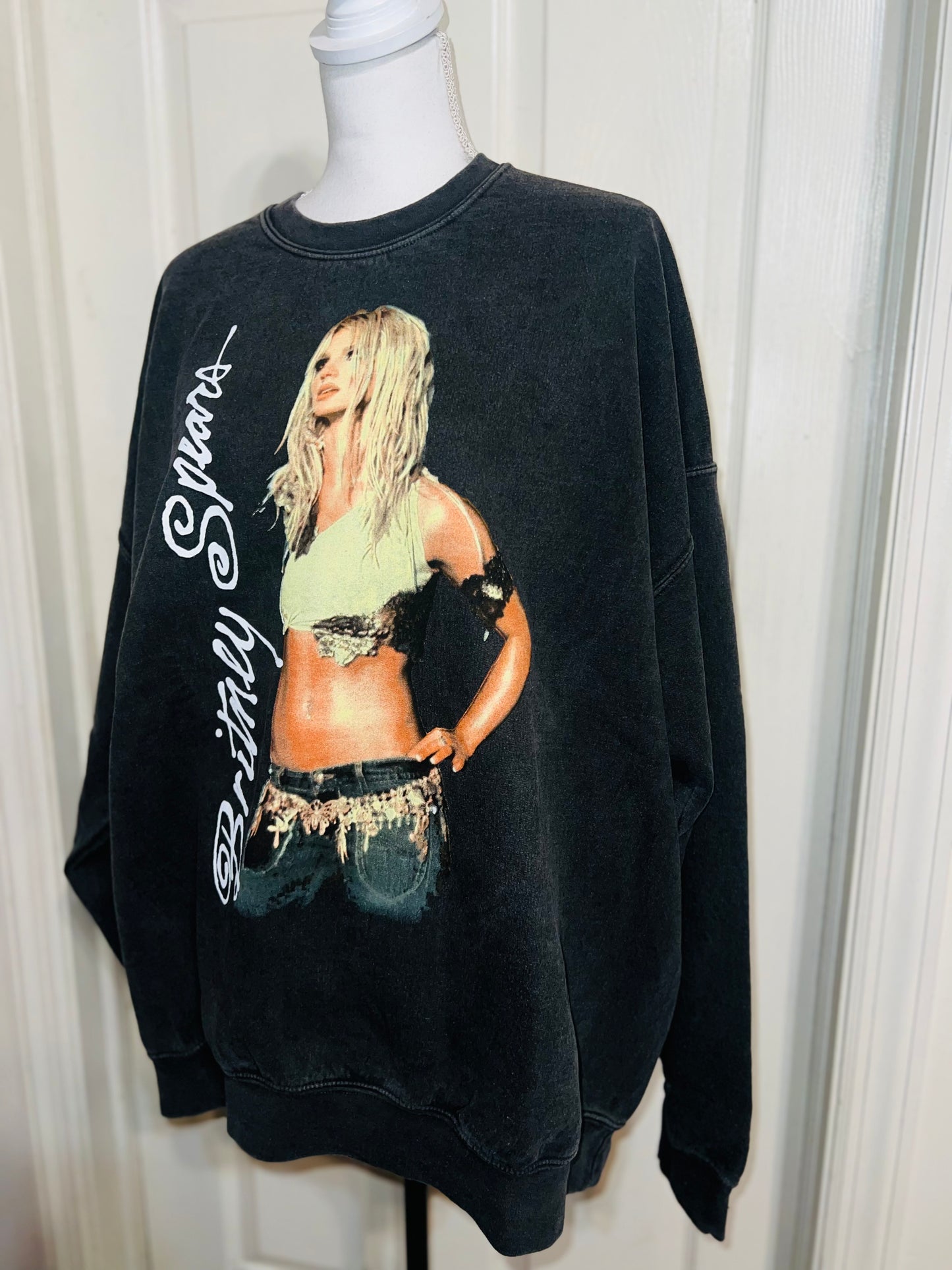 Britney Spears Oversized Distressed Sweatshirt