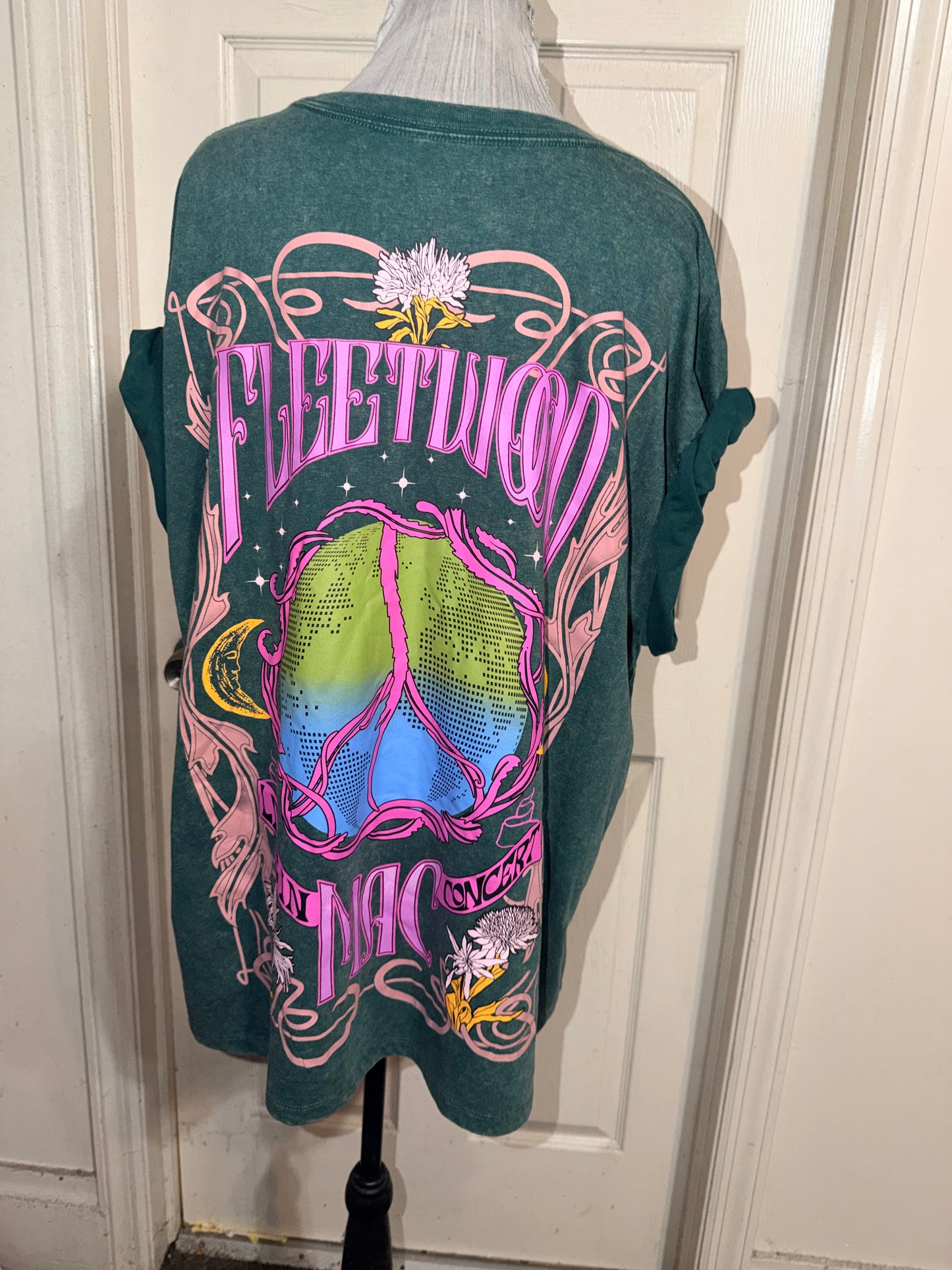 Fleetwood Mac Double Sided Oversized Distressed Tee
