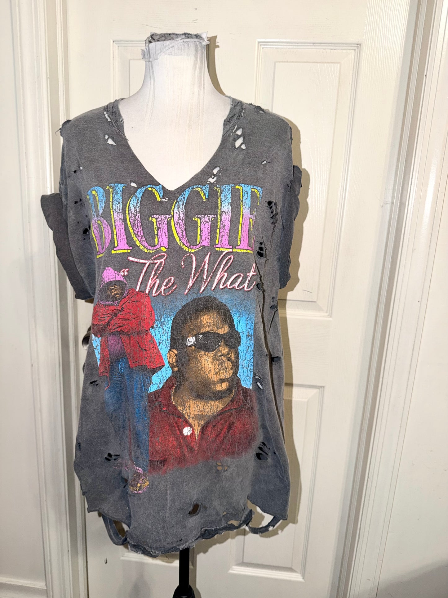 Biggie Smalls Oversized Distressed Tee