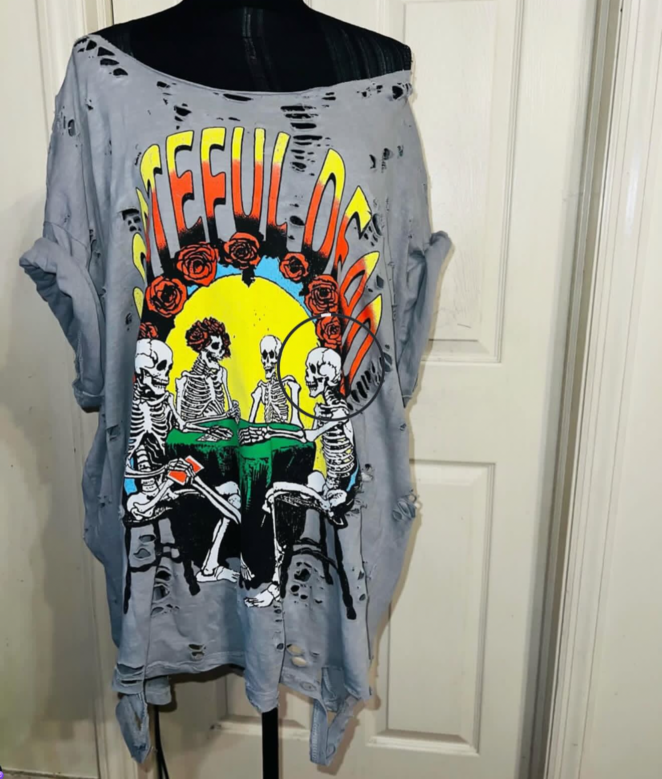 Grateful Dead Oversized Distressed Tee