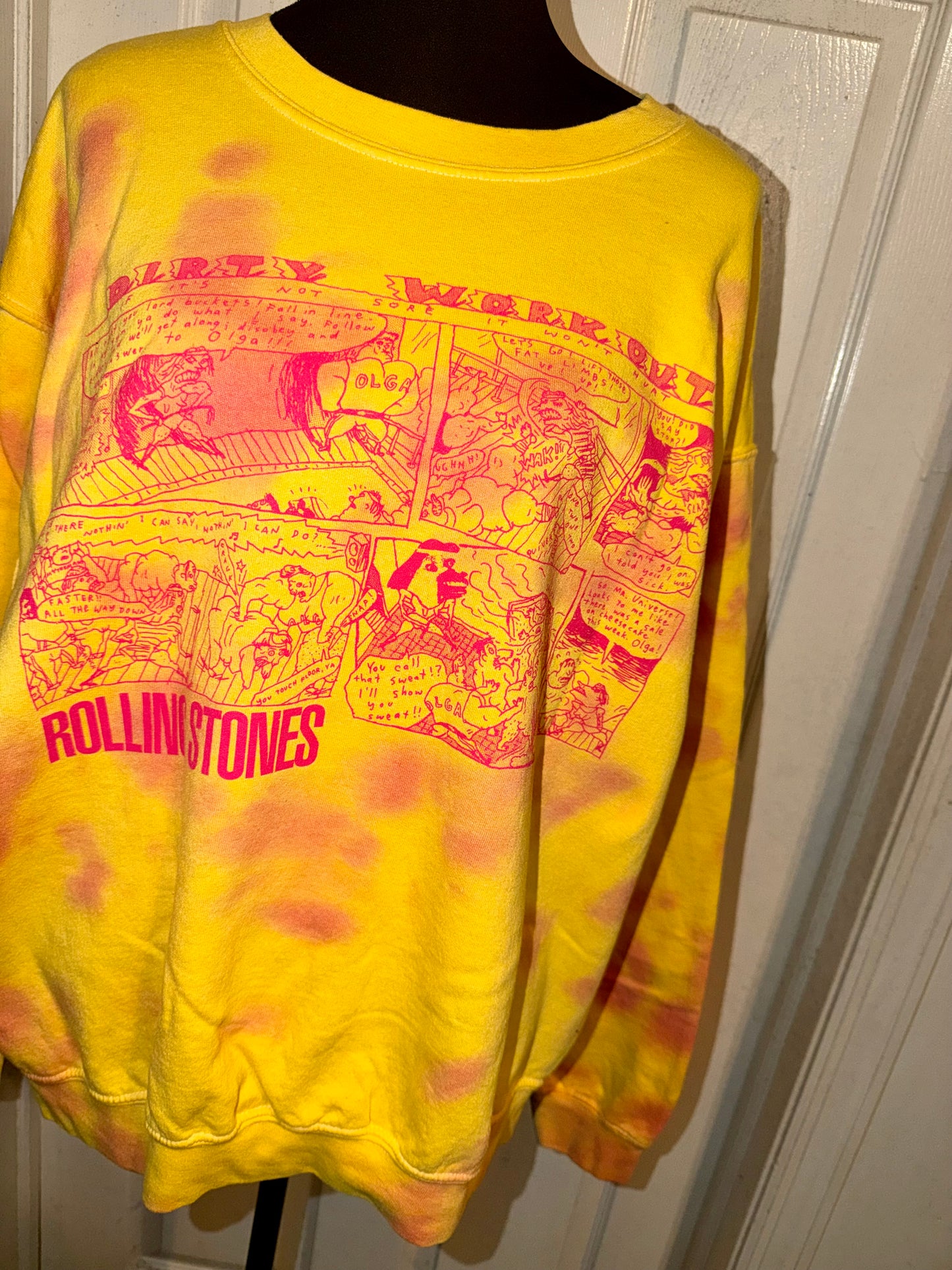 The Rolling Stones Oversized Distressed Sweatshirt
