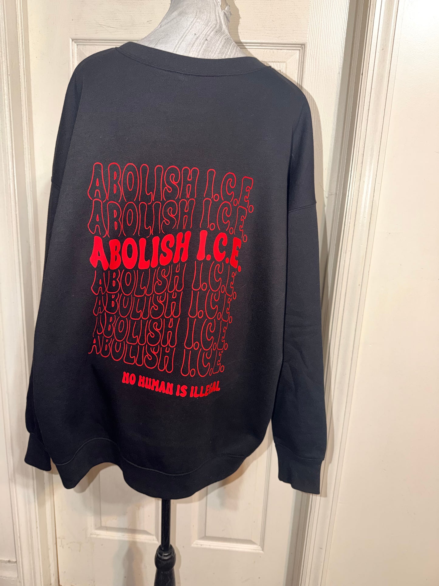 Abolish ICE Double Sided Oversized Tee or Sweatshirt