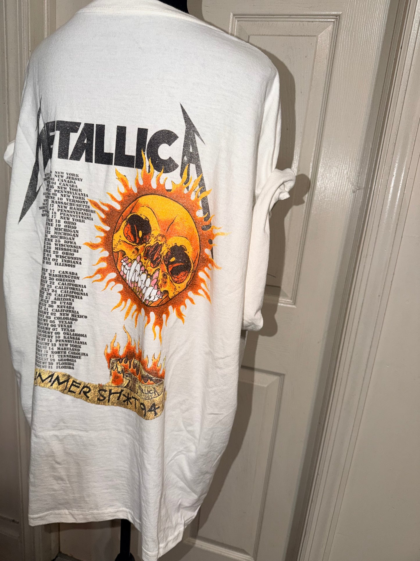 Metallica Double Sided Oversized Distressed Tee