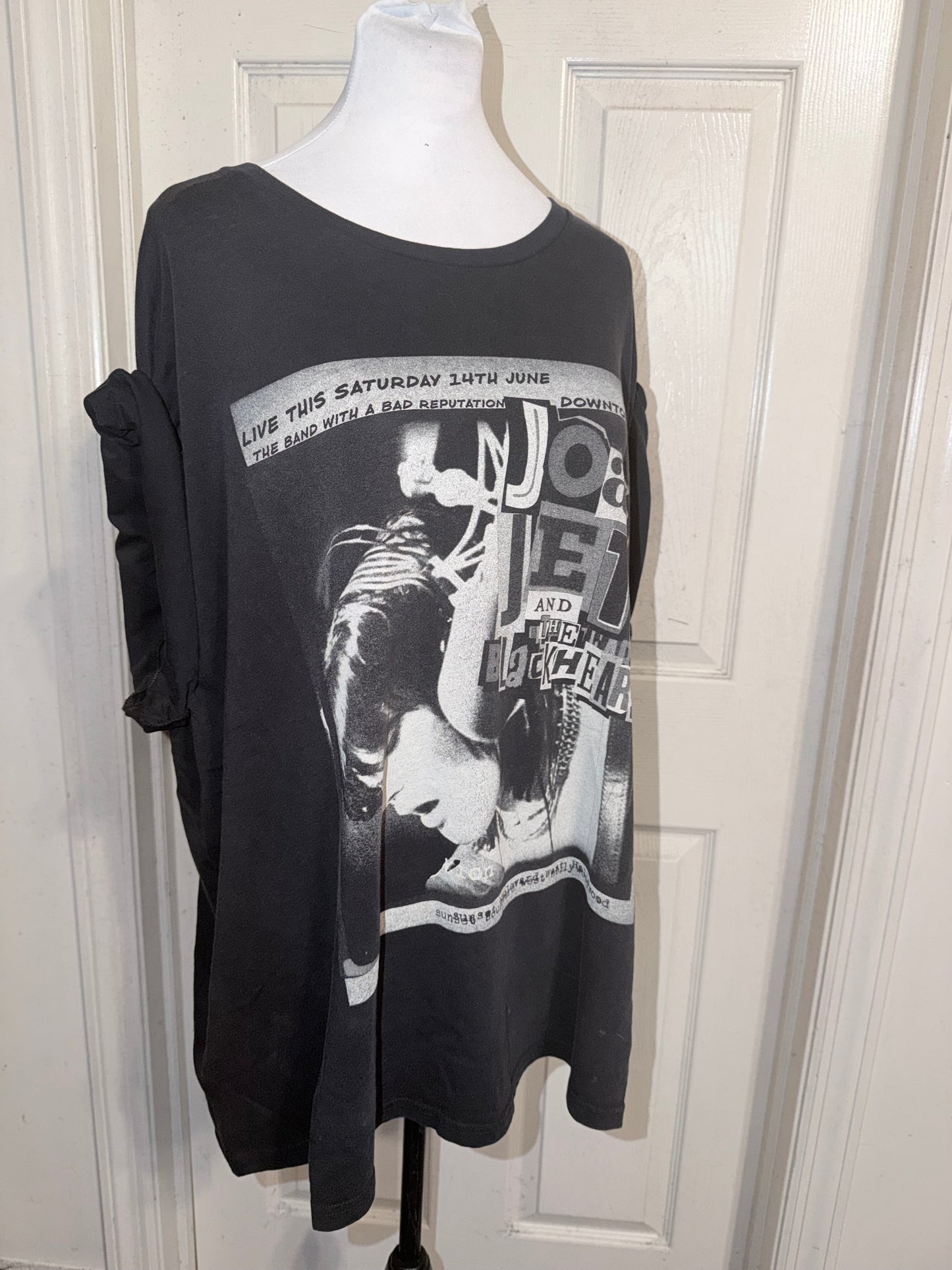 Joan Jett and the Blackhearts Double Sided Oversized Distressed Tee