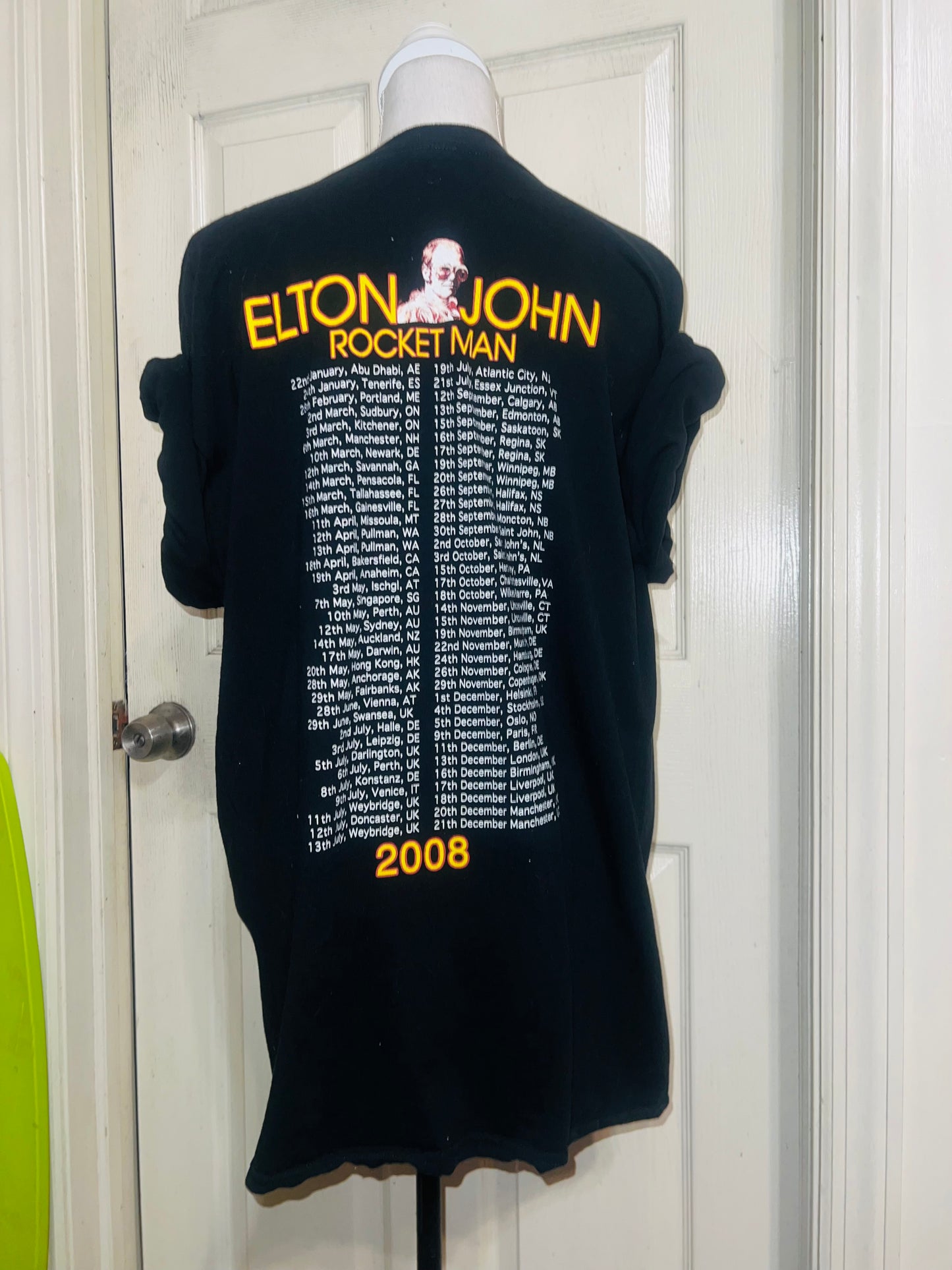 Elton John Vintage Double Sided Oversized Distressed Tee