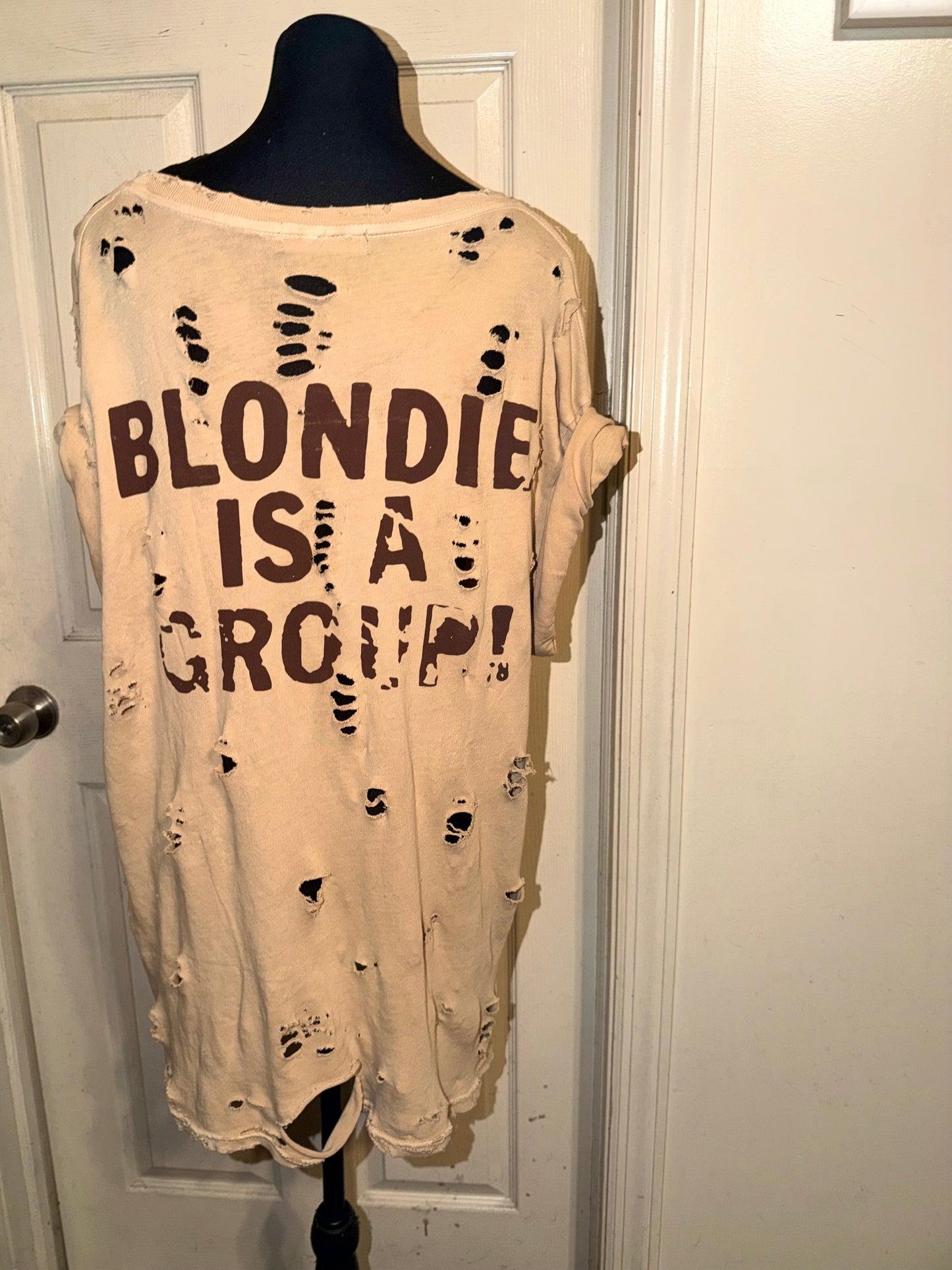 Blondie Double Sided Oversized Distressed Tee (as is)