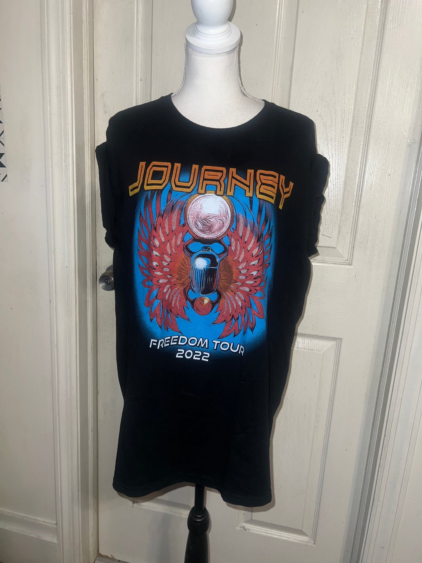 Journey (ft. Toto & Billy Idol) Oversized Distressed Tee