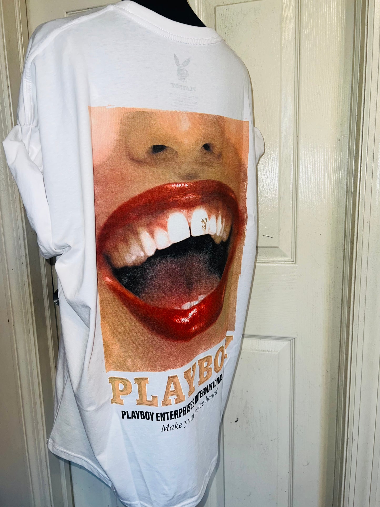 Playboy Double Sided Oversized Distressed Tee