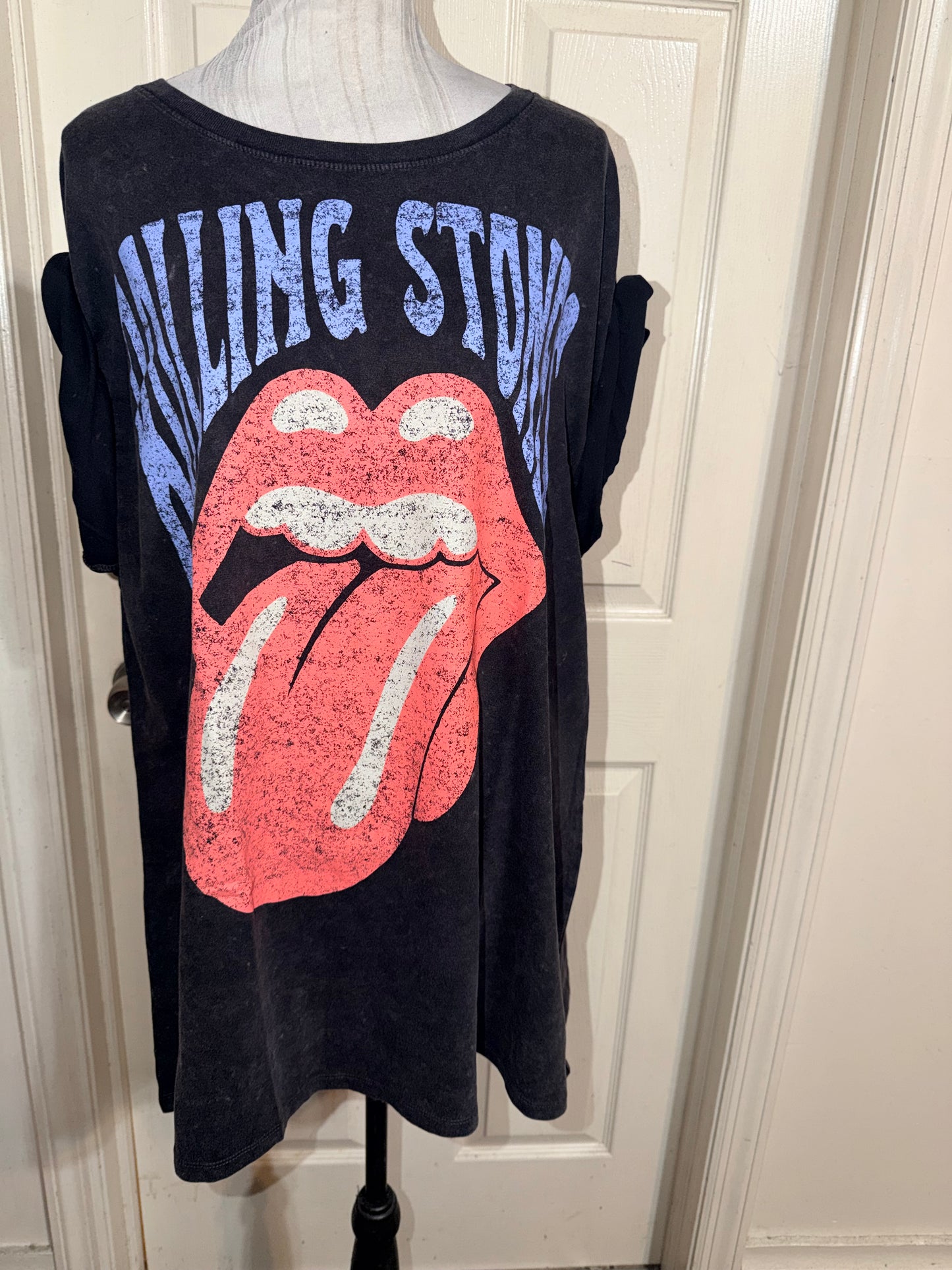 The Rolling Stones Double Sided Oversized Distressed Tee