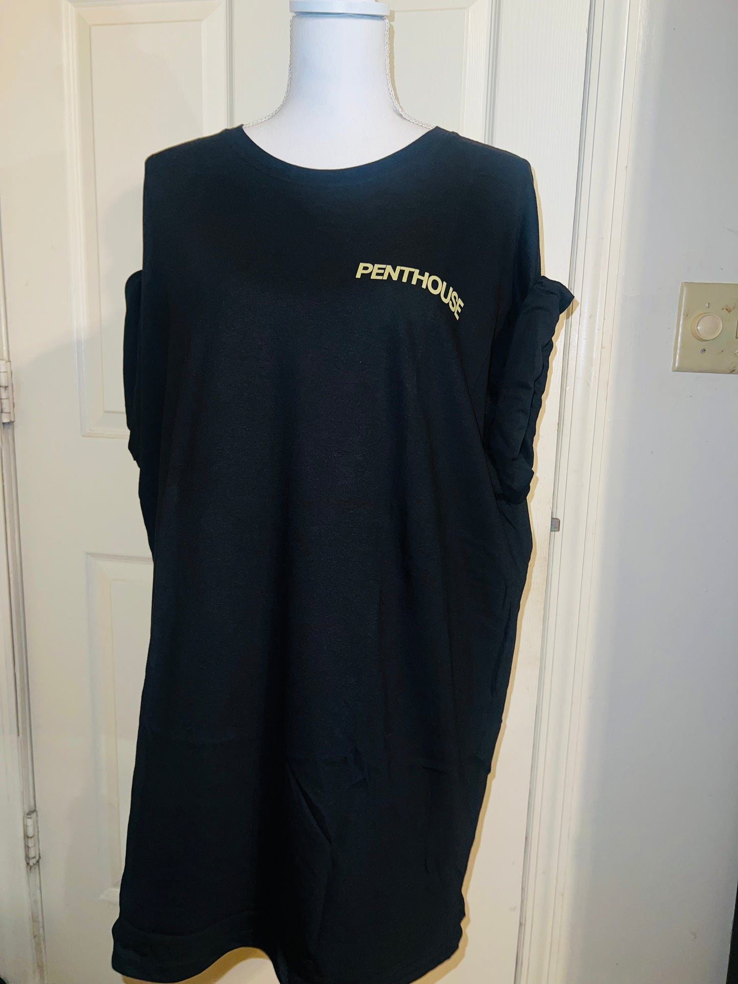 Penthouse Double Sided Oversized Distressed Tee