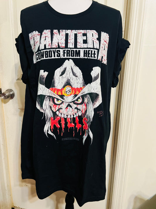 Pantera Oversized Distressed T-Shirt