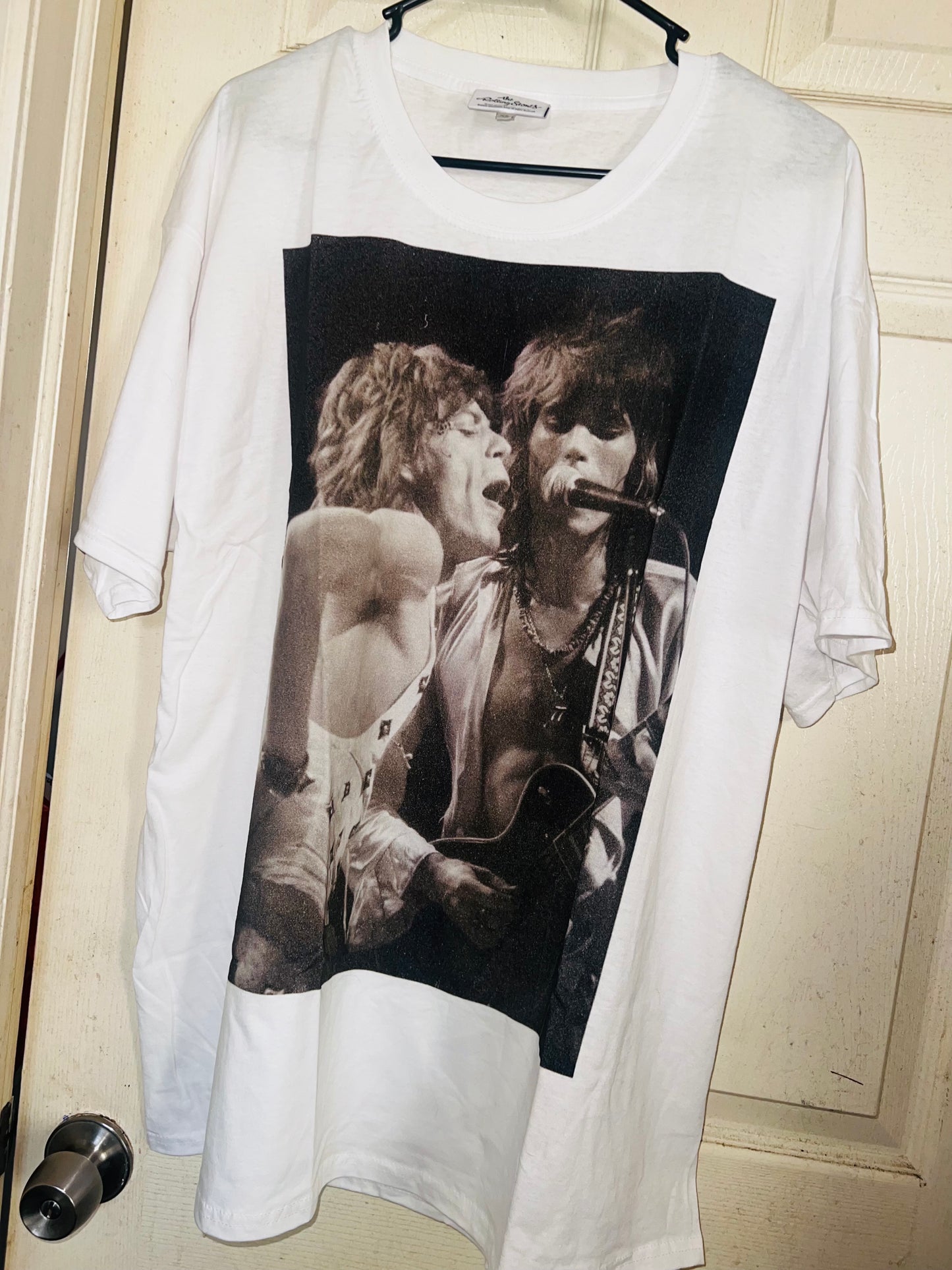 Mick Jagger & Keith Richards Rolling Stones Oversized Distressed Tee