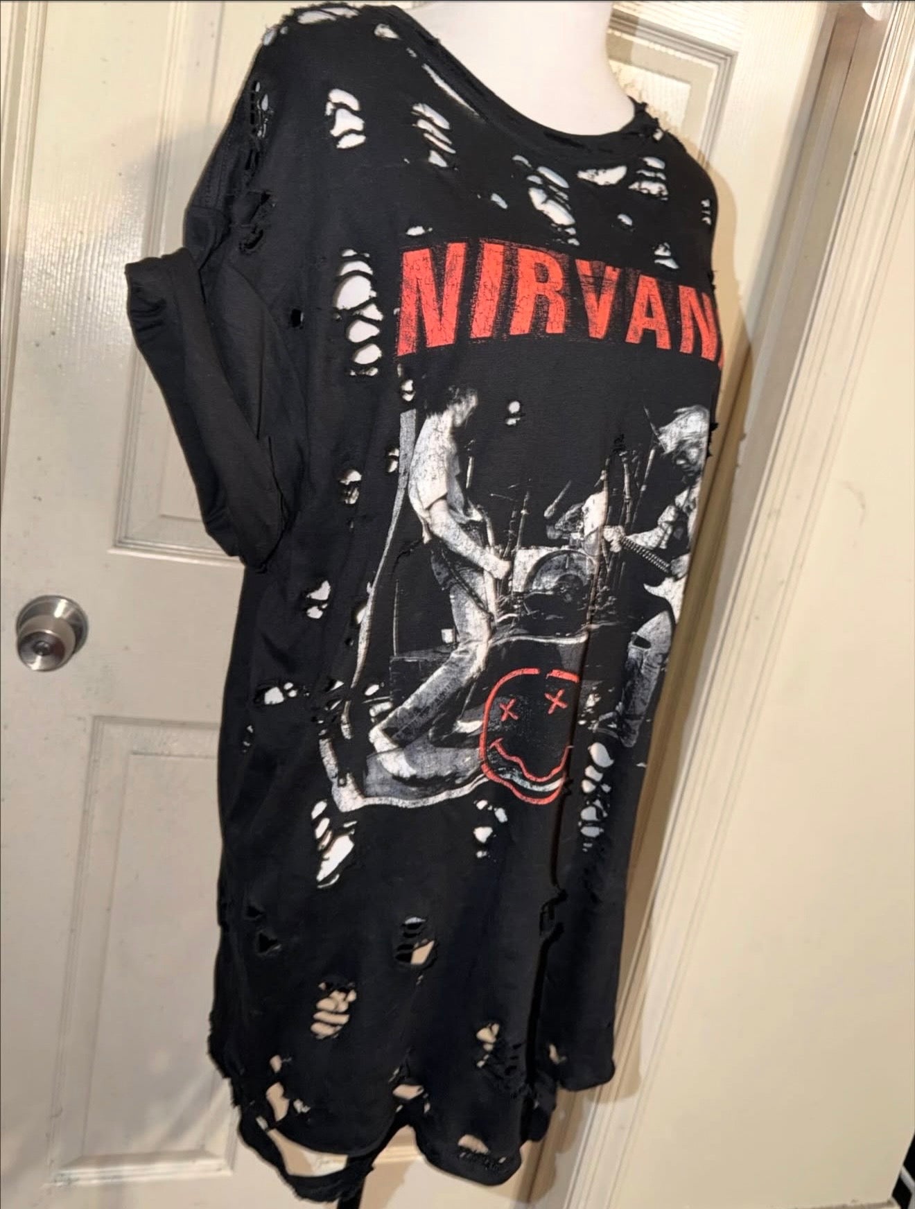 Nirvana Oversized Distressed Tee