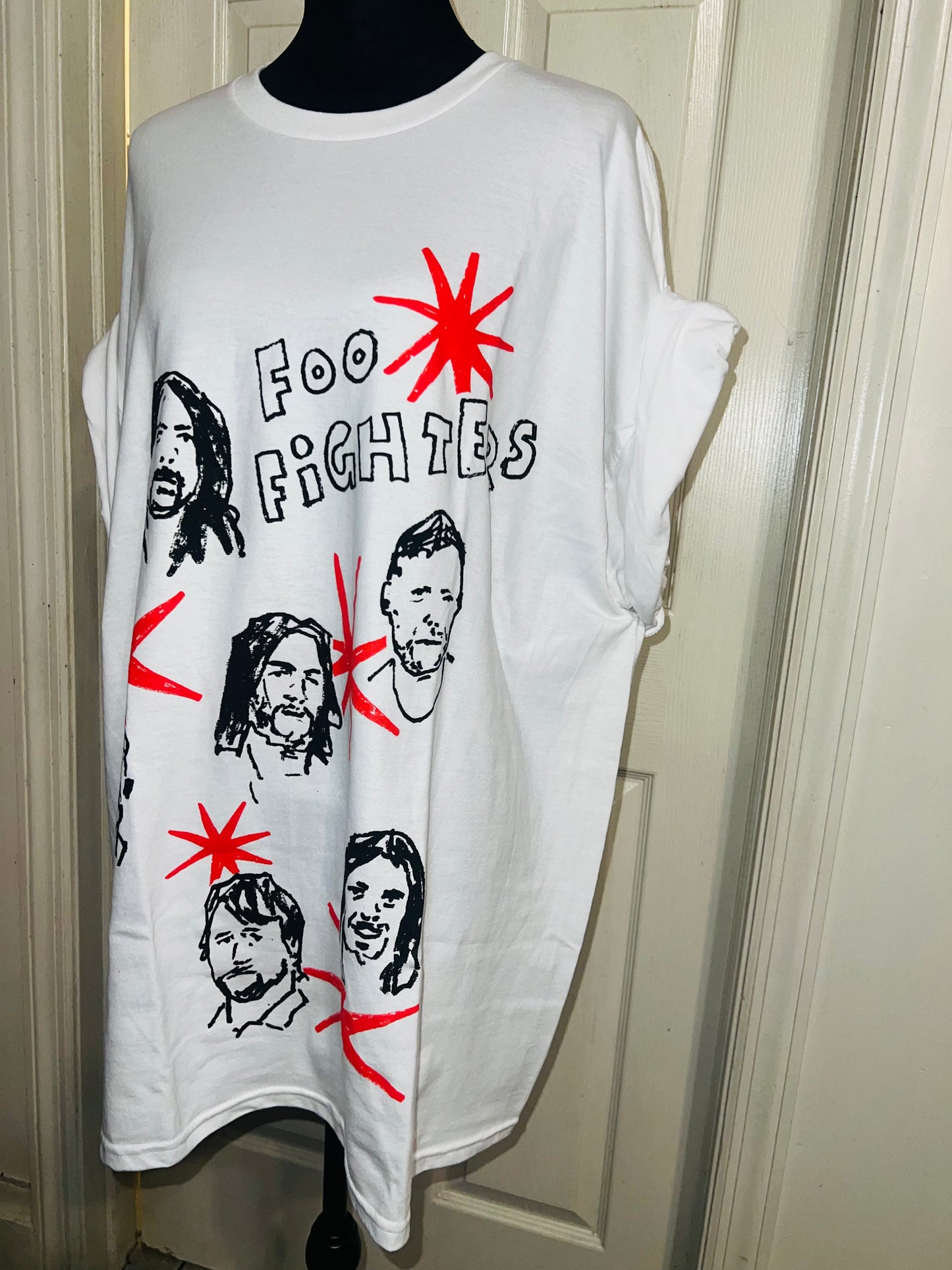 Foo Fighters Oversized Distressed Tee