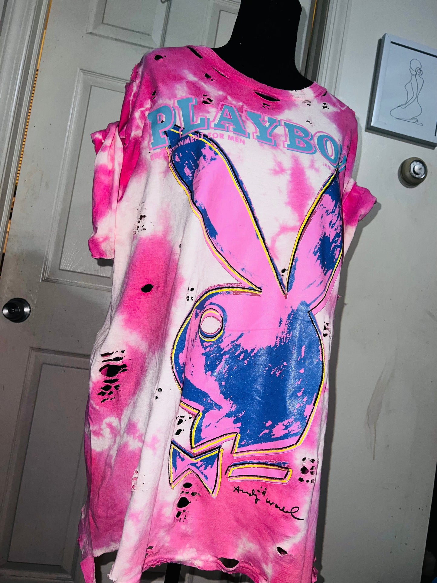 Playboy Andy Warhol Tie Dye Oversized Tee