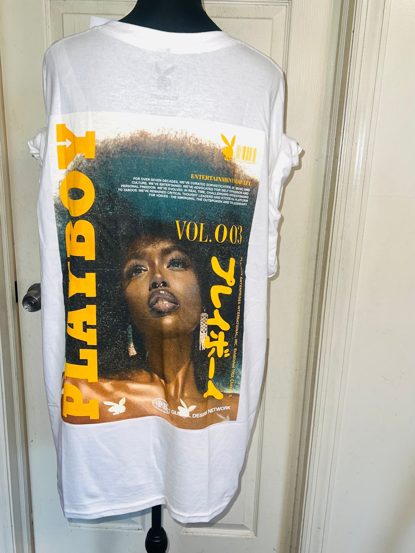Playboy Double Sided Oversized Distressed Tee