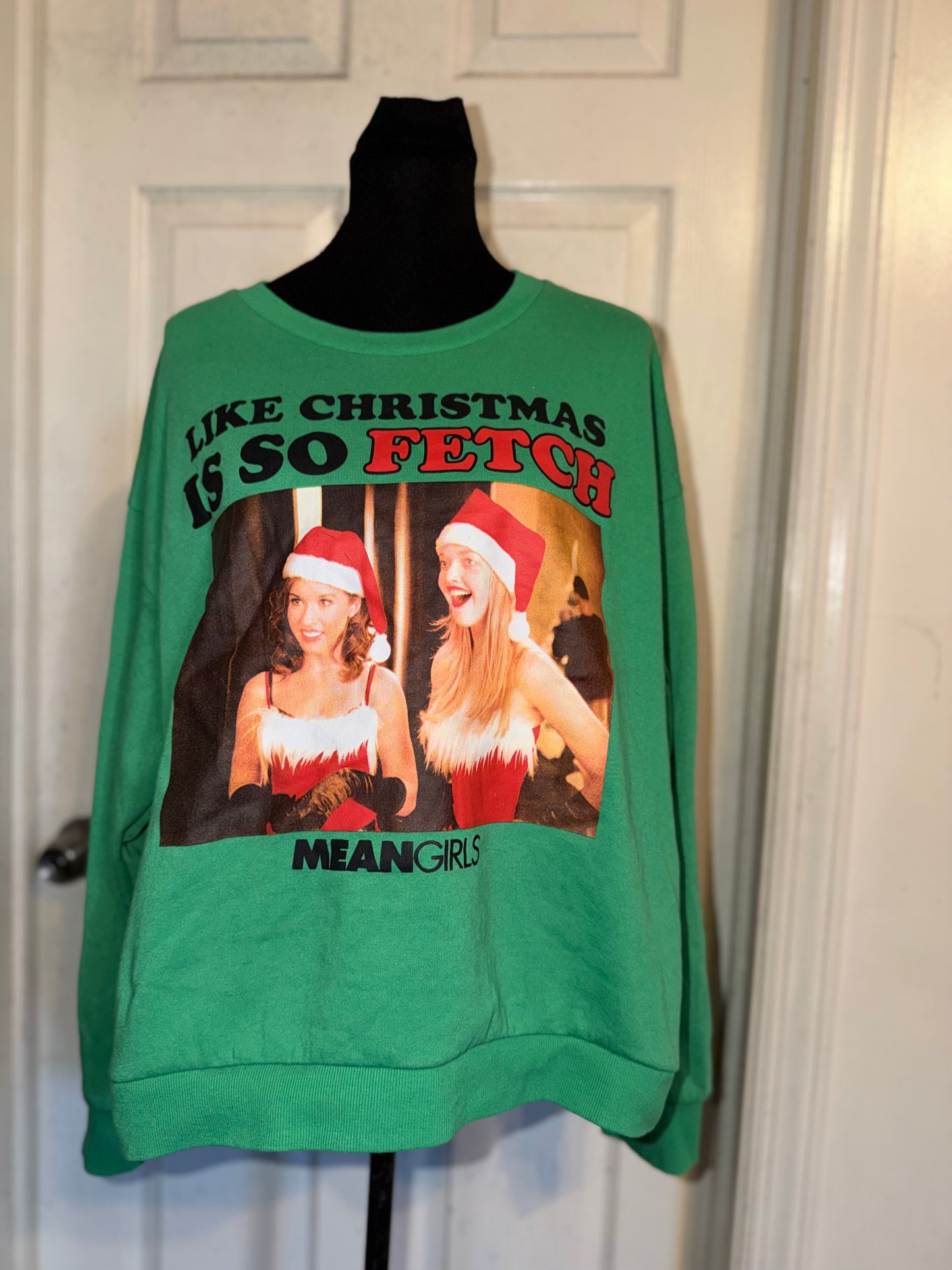 Mean Girls Holiday Oversized Distressed Sweatshirt