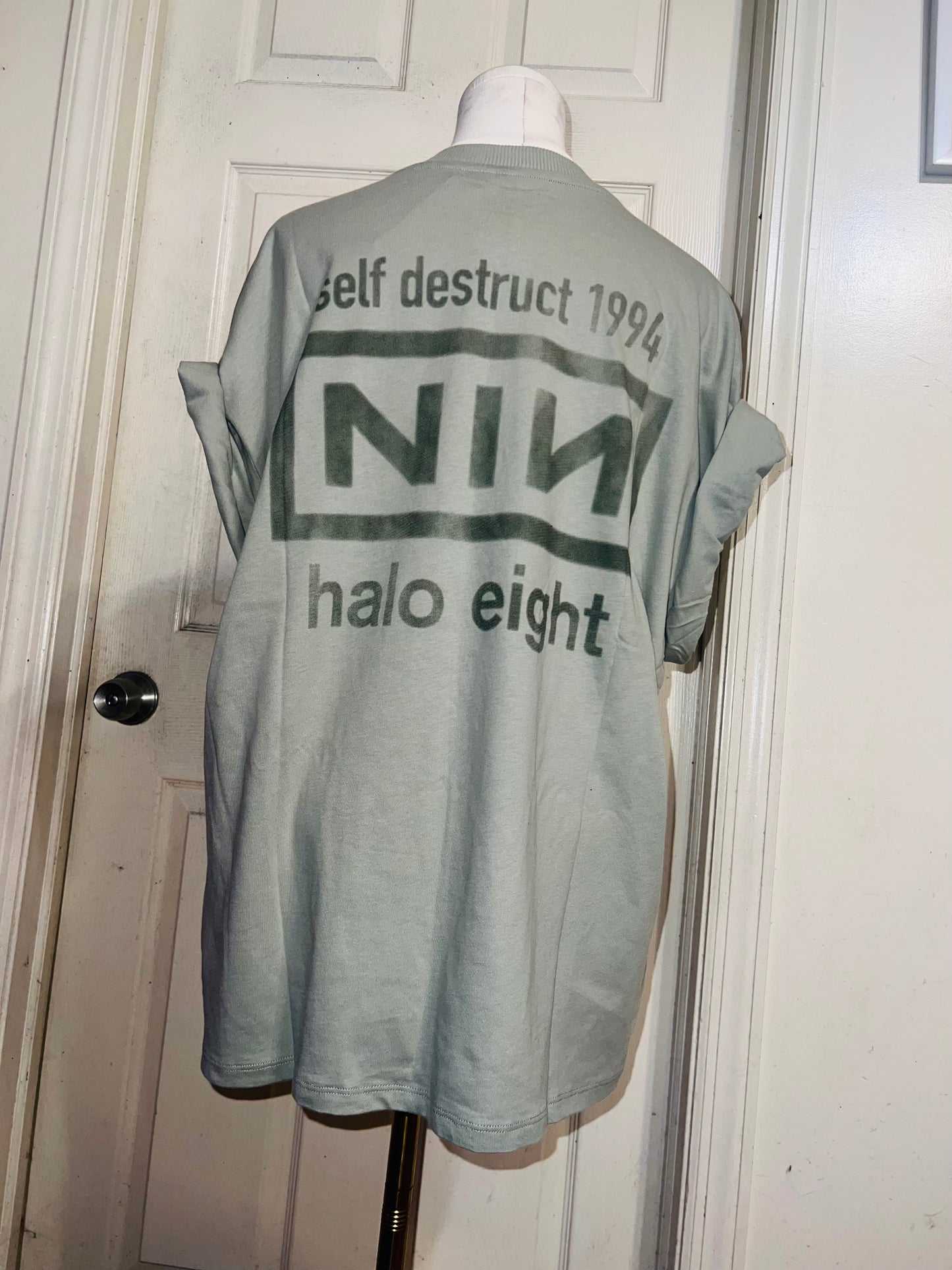 Nine Inch Nails Double Sided Oversized Distressed Tees