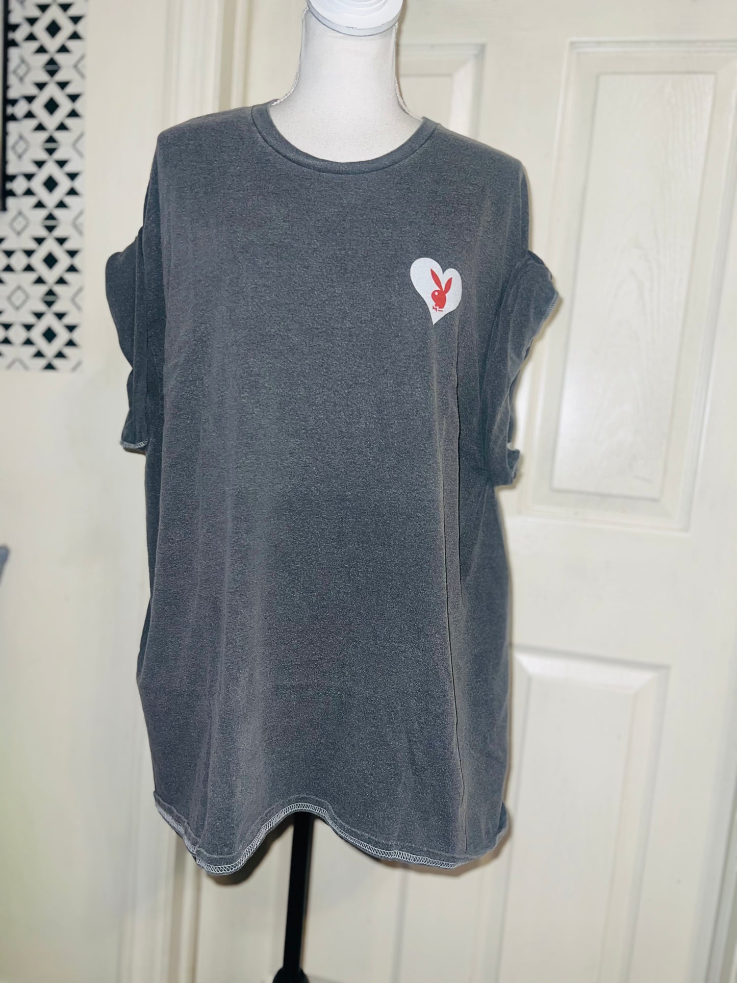 Playboy Double Sided Oversized Distressed Tee