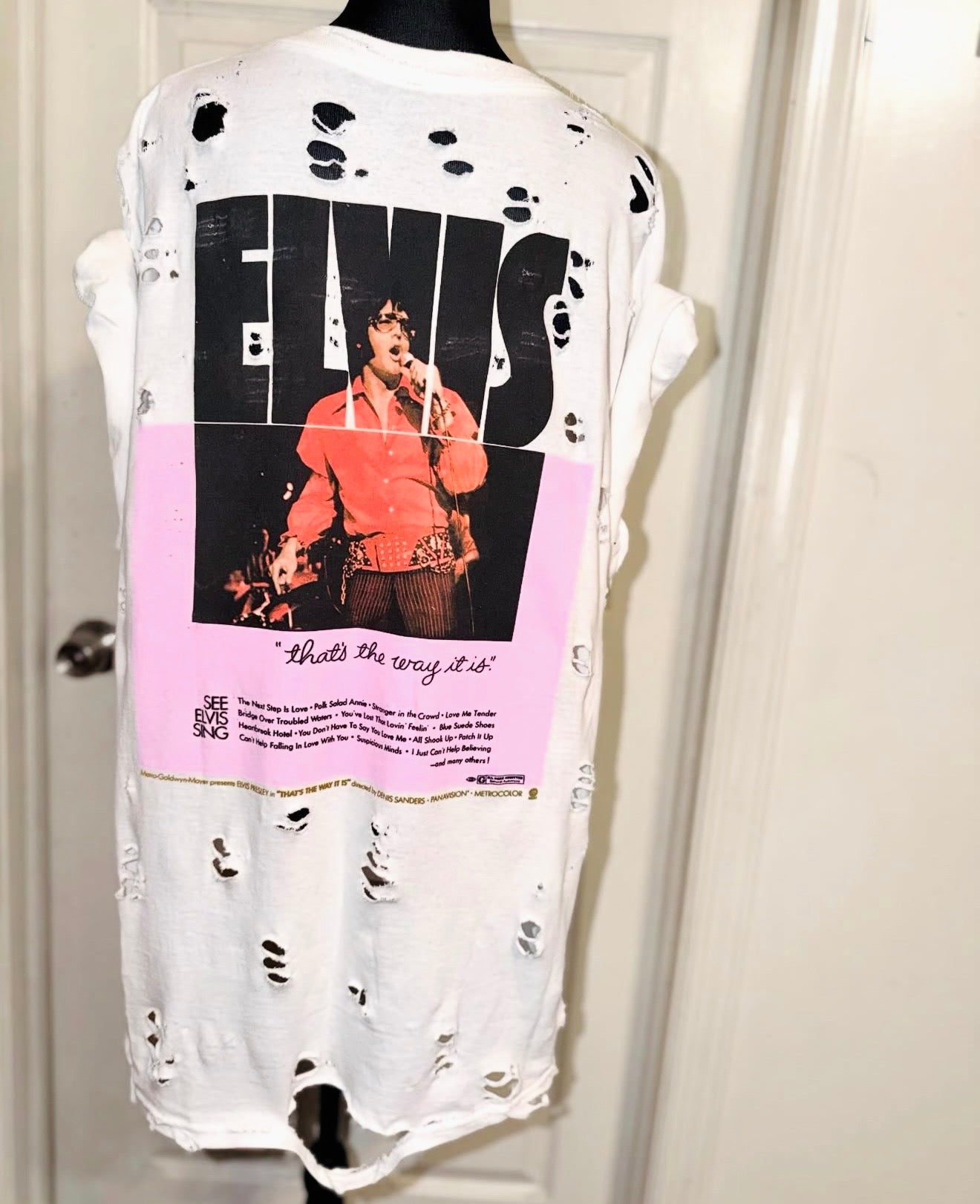 Elvis Double Sided Oversized Distressed Tee