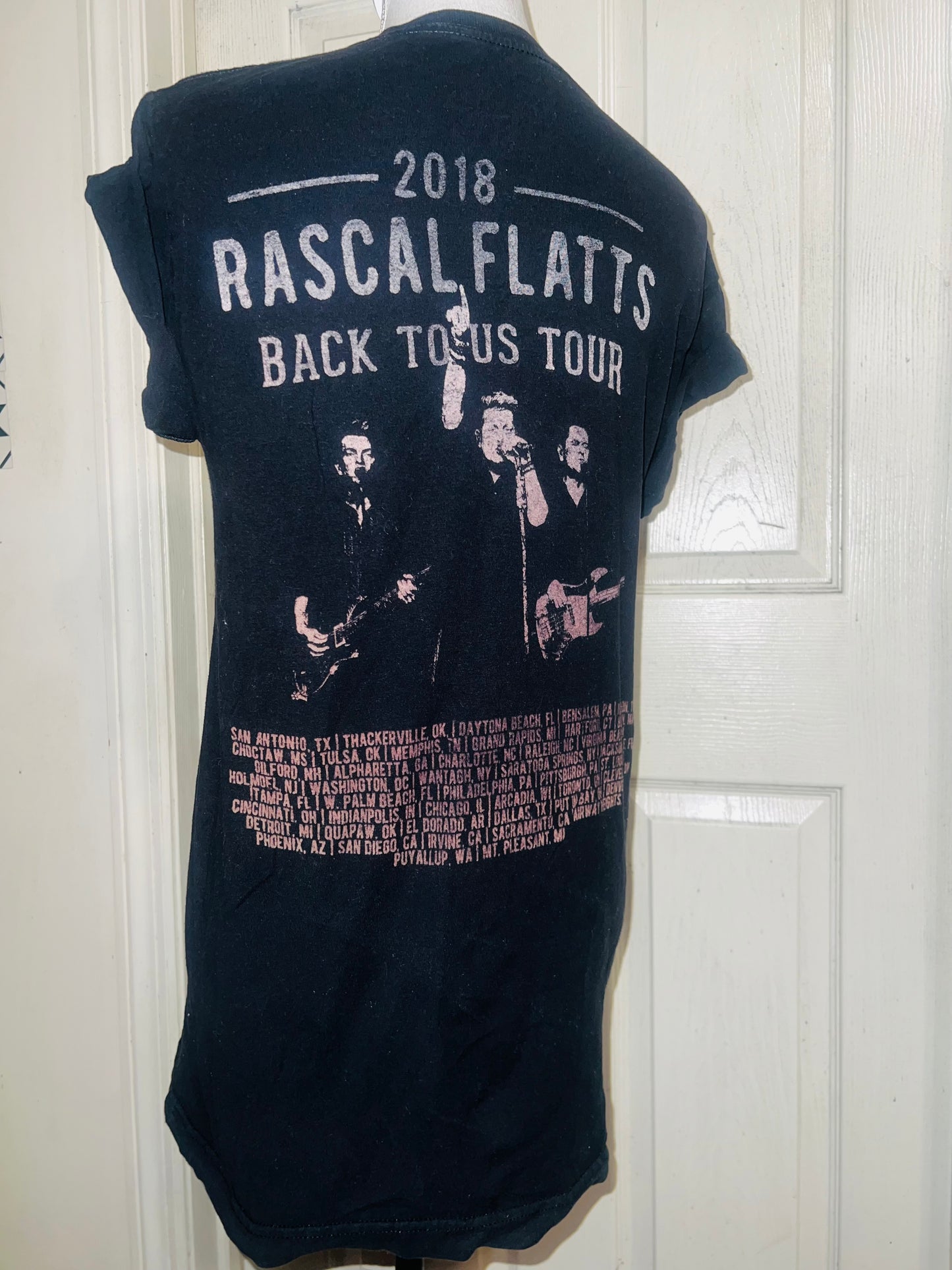 Rascal Flatts Double Sided Oversized Distressed Tee