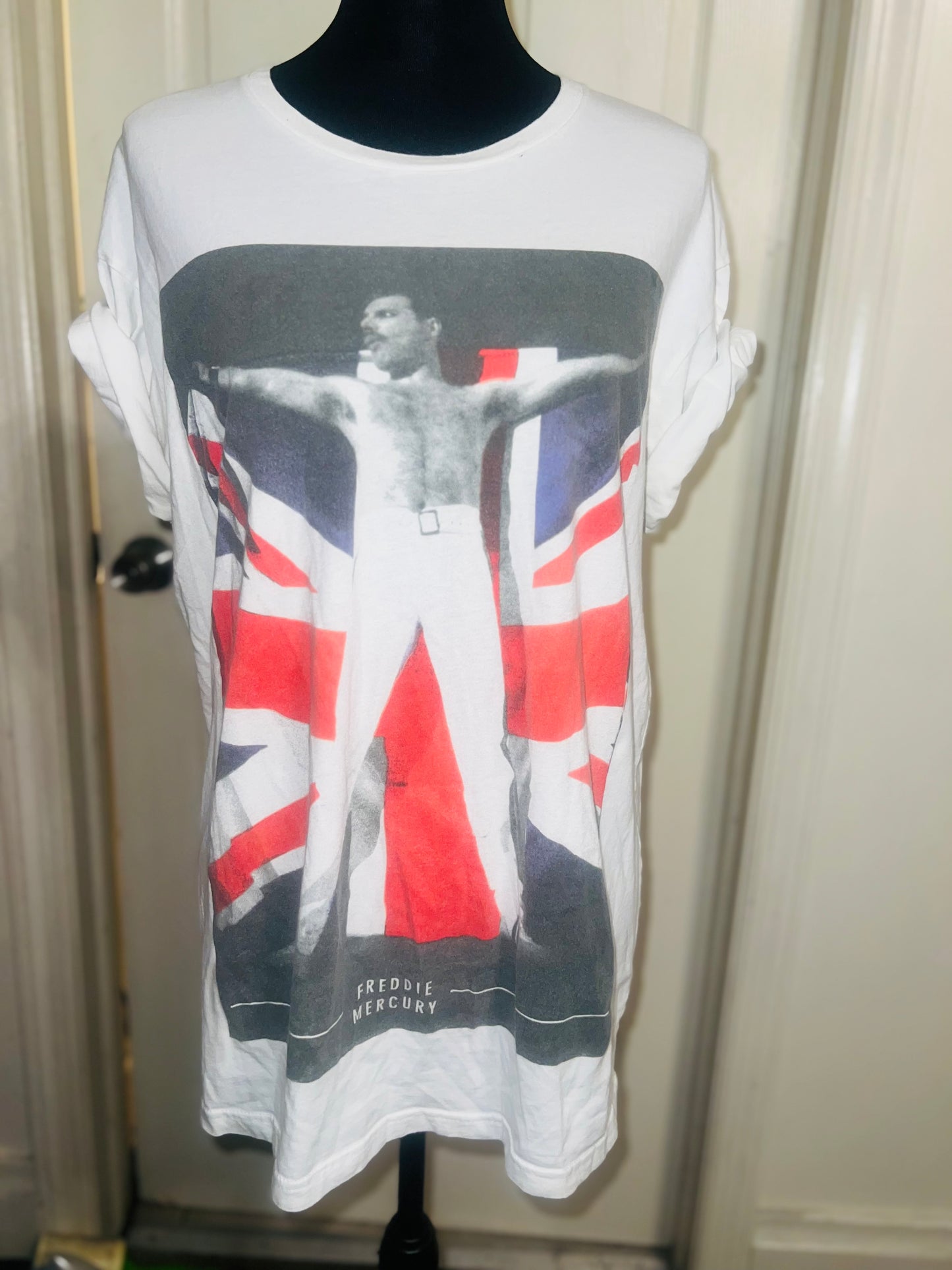 Freddie Mercury Oversized Distressed Vintage Tee