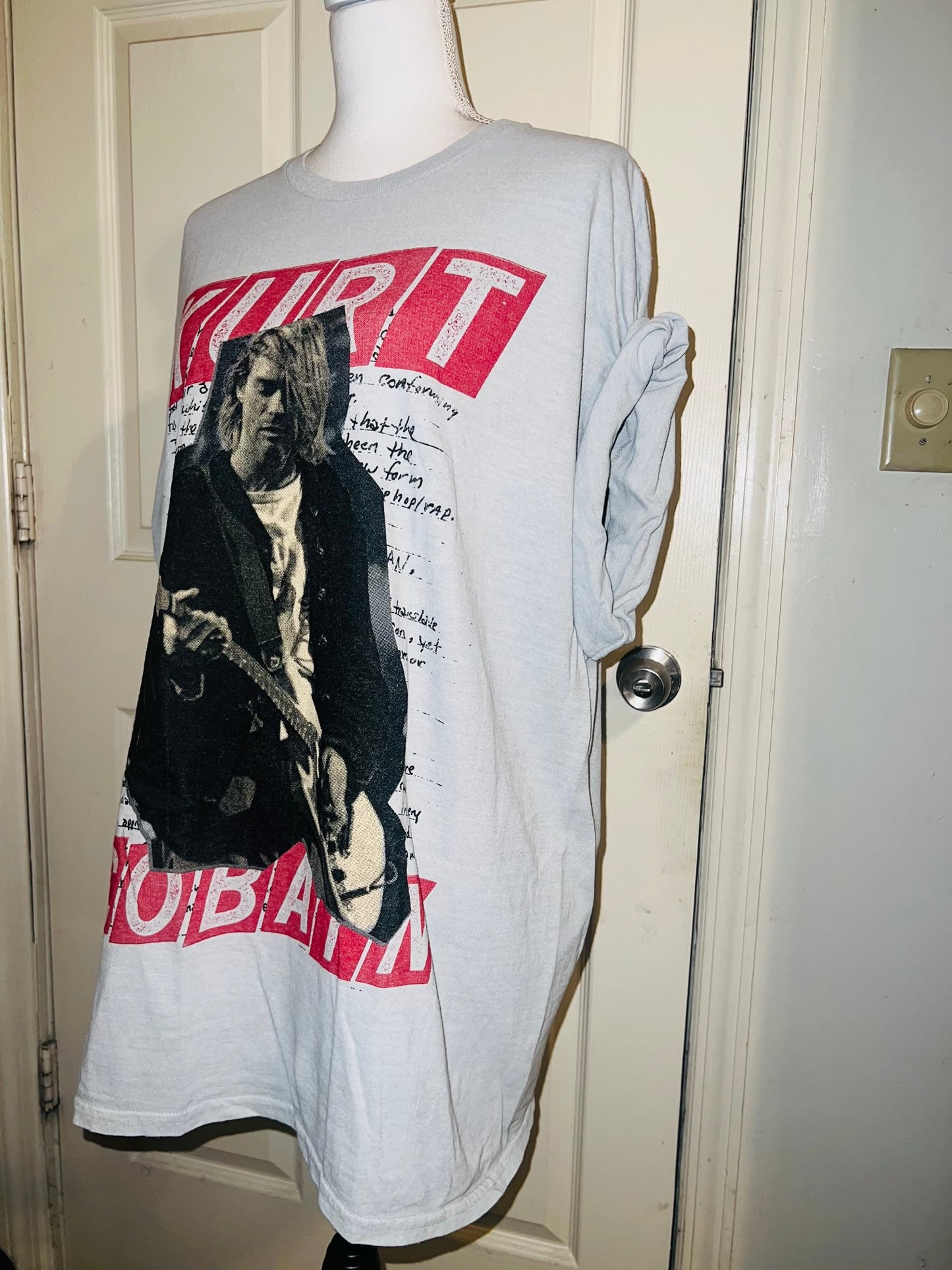 Kurt Cobain Oversized Distressed Tee