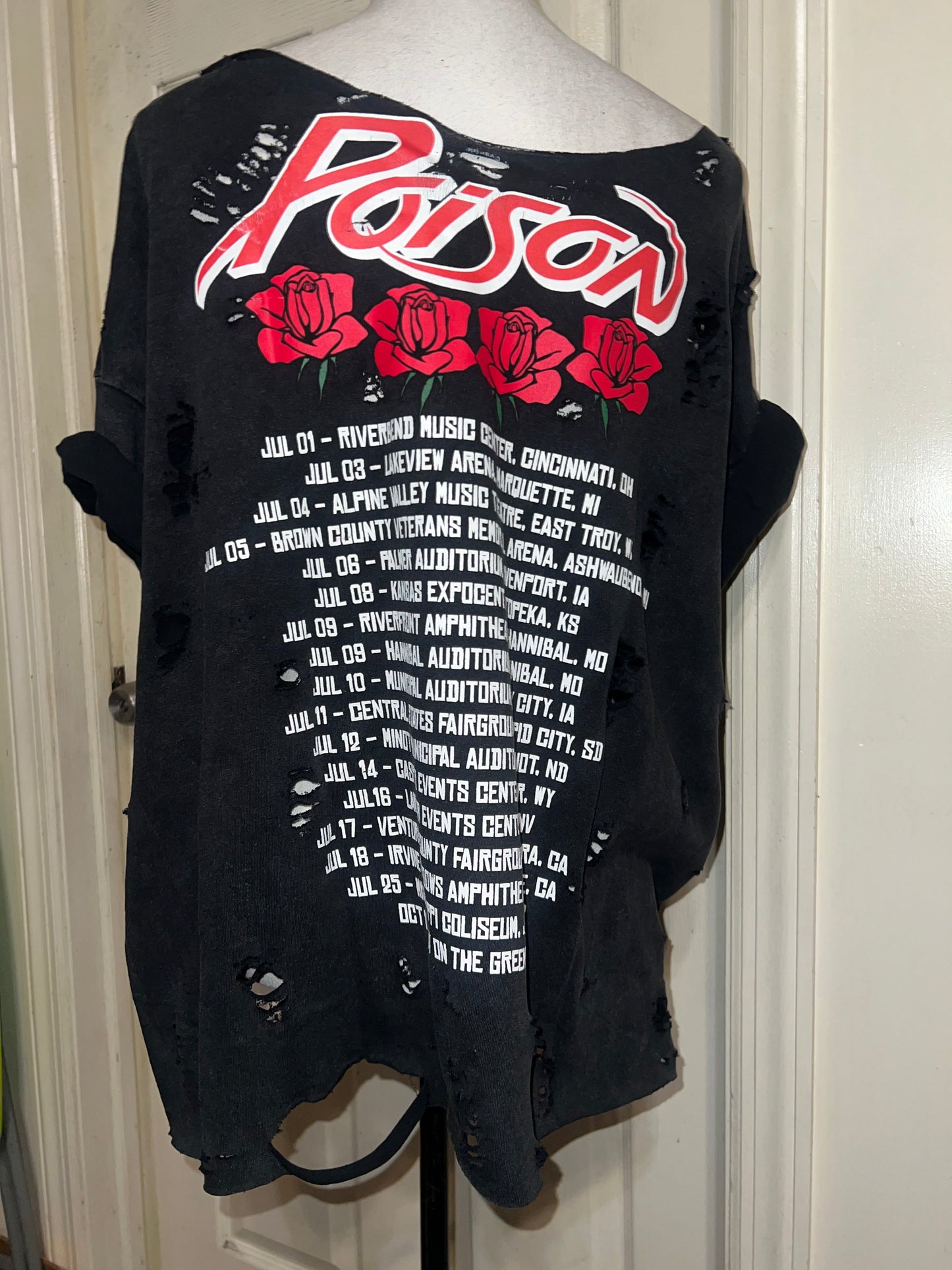 Poison Double Sided Oversized Distressed Tee