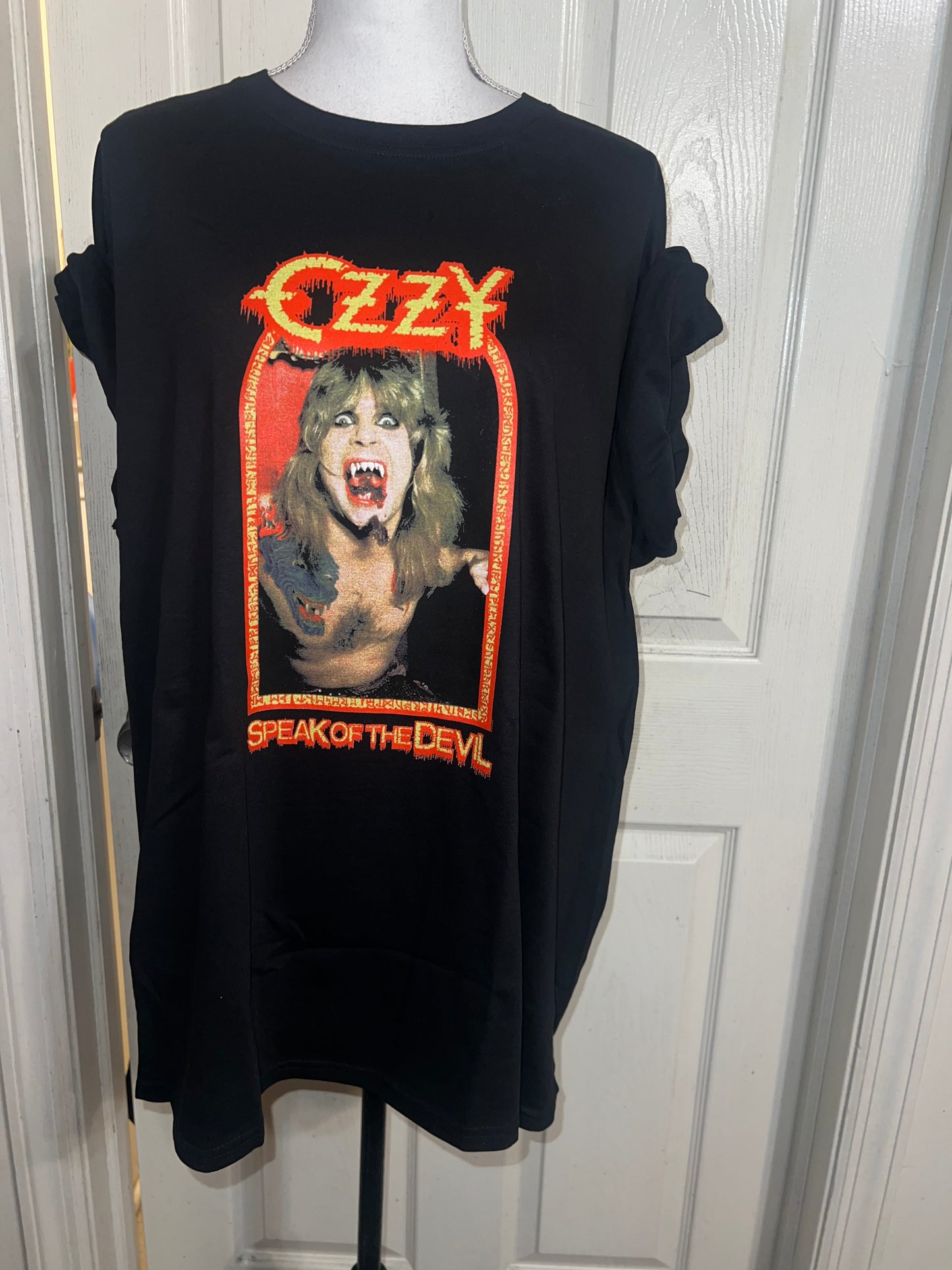Ozzy Osbourne Double Sided Oversized Distressed Tee