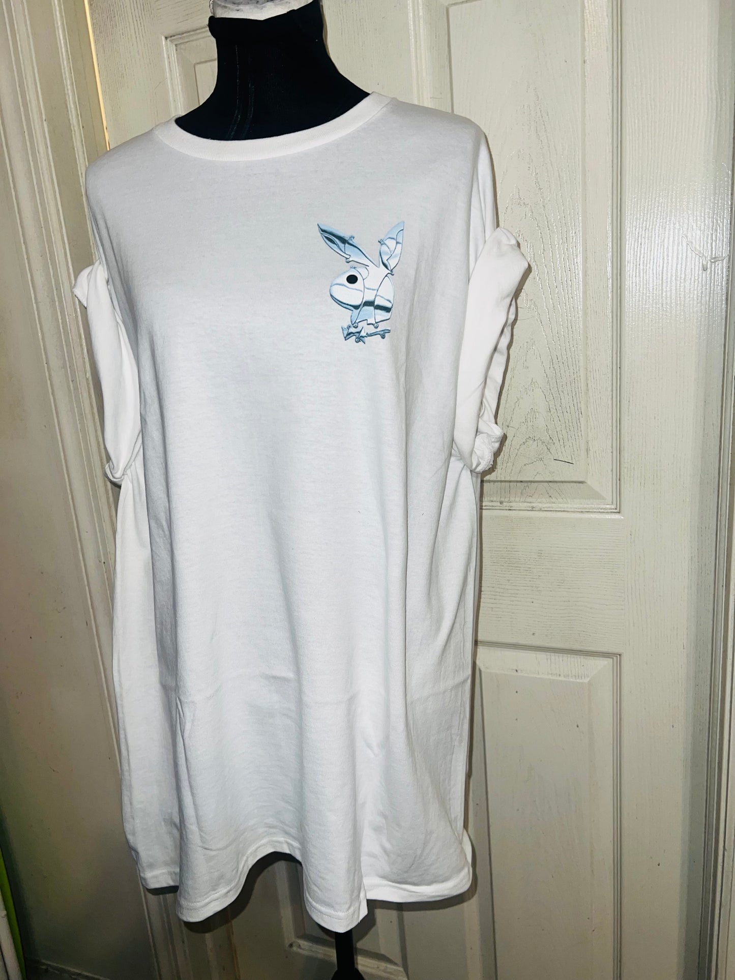 Playboy Double Sided Oversized Distressed Tee