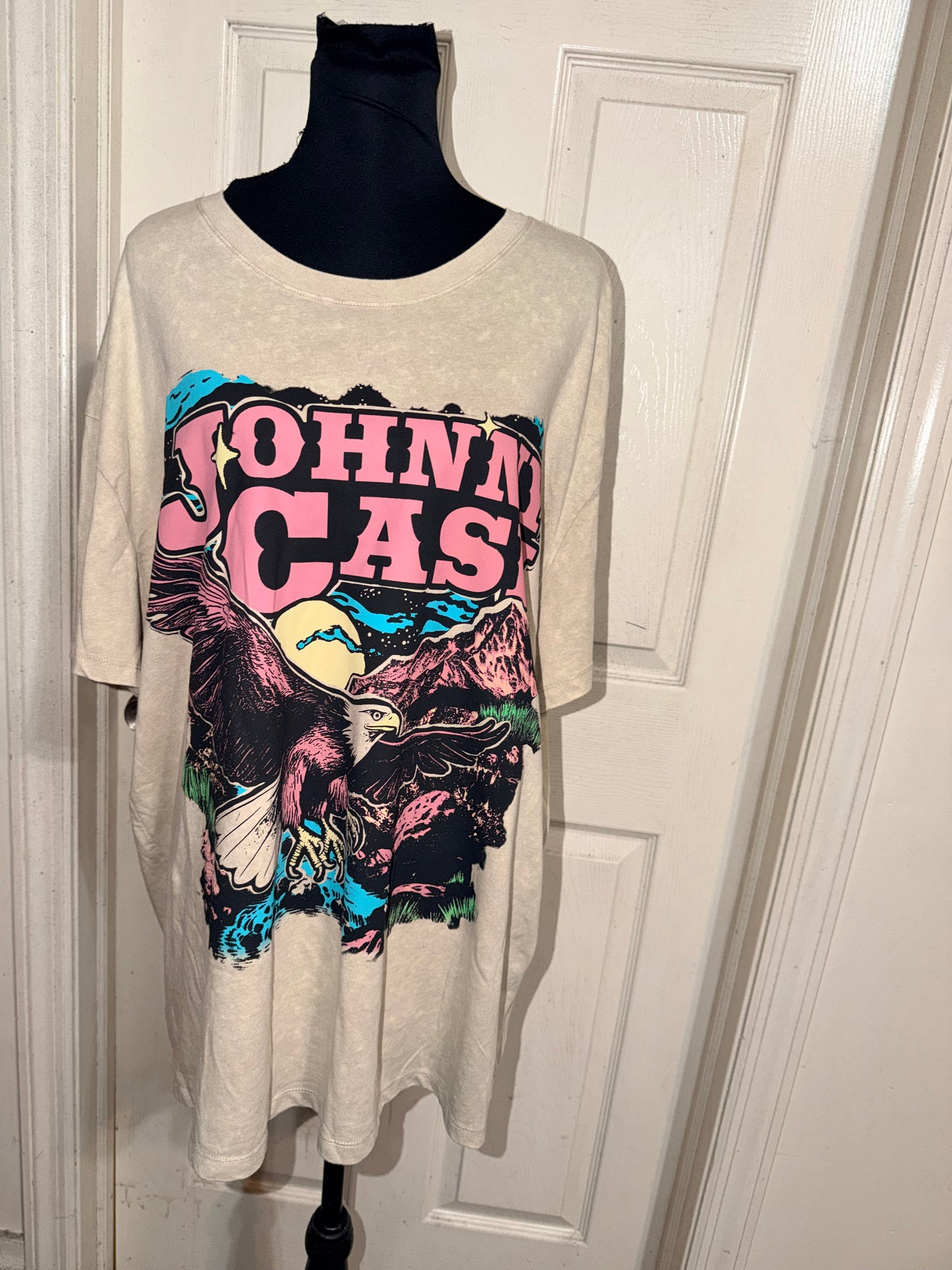 Johnny Cash Double Sided Oversized Distressed Tee