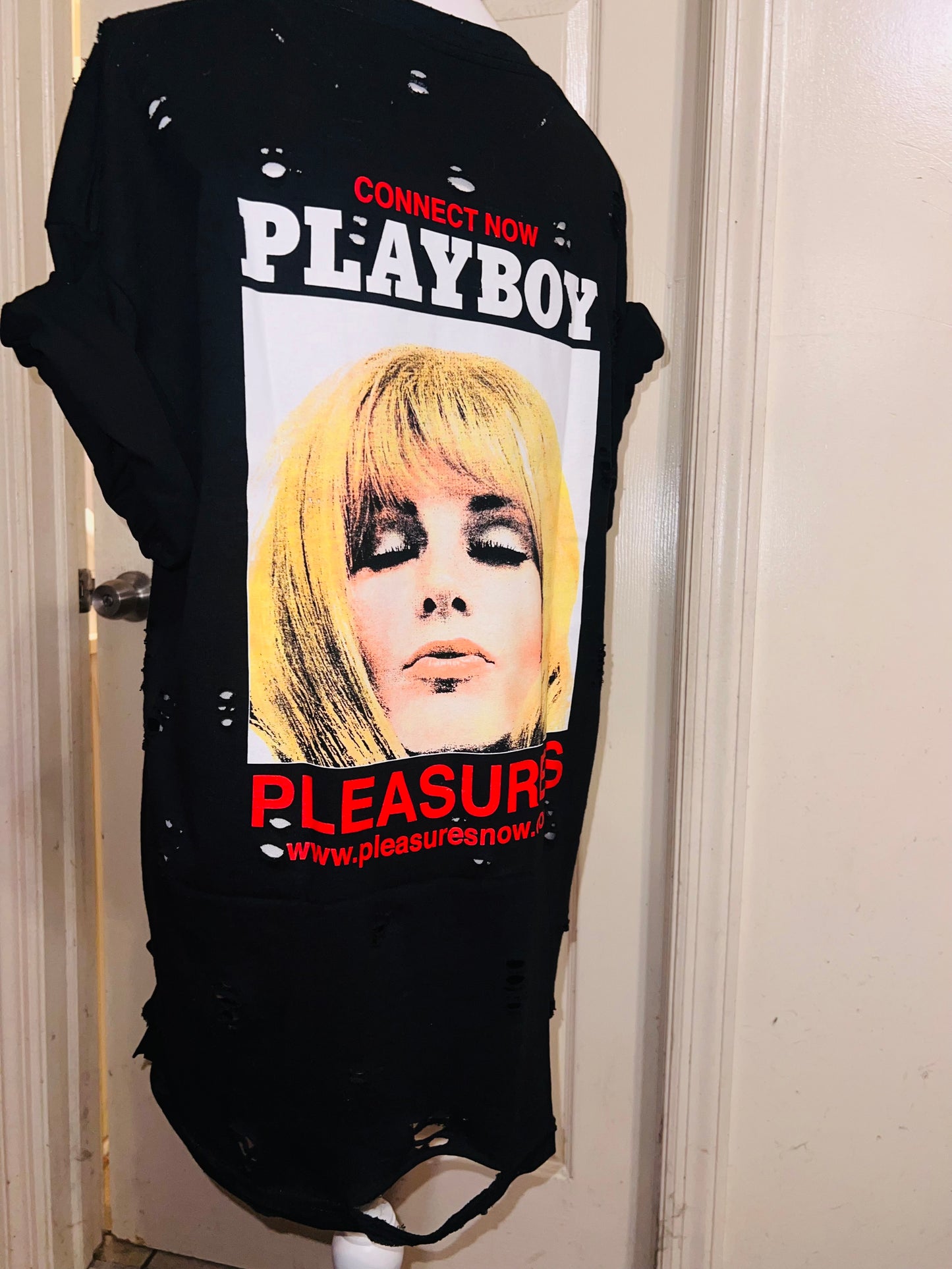 Playboy Oversized Distressed Tee