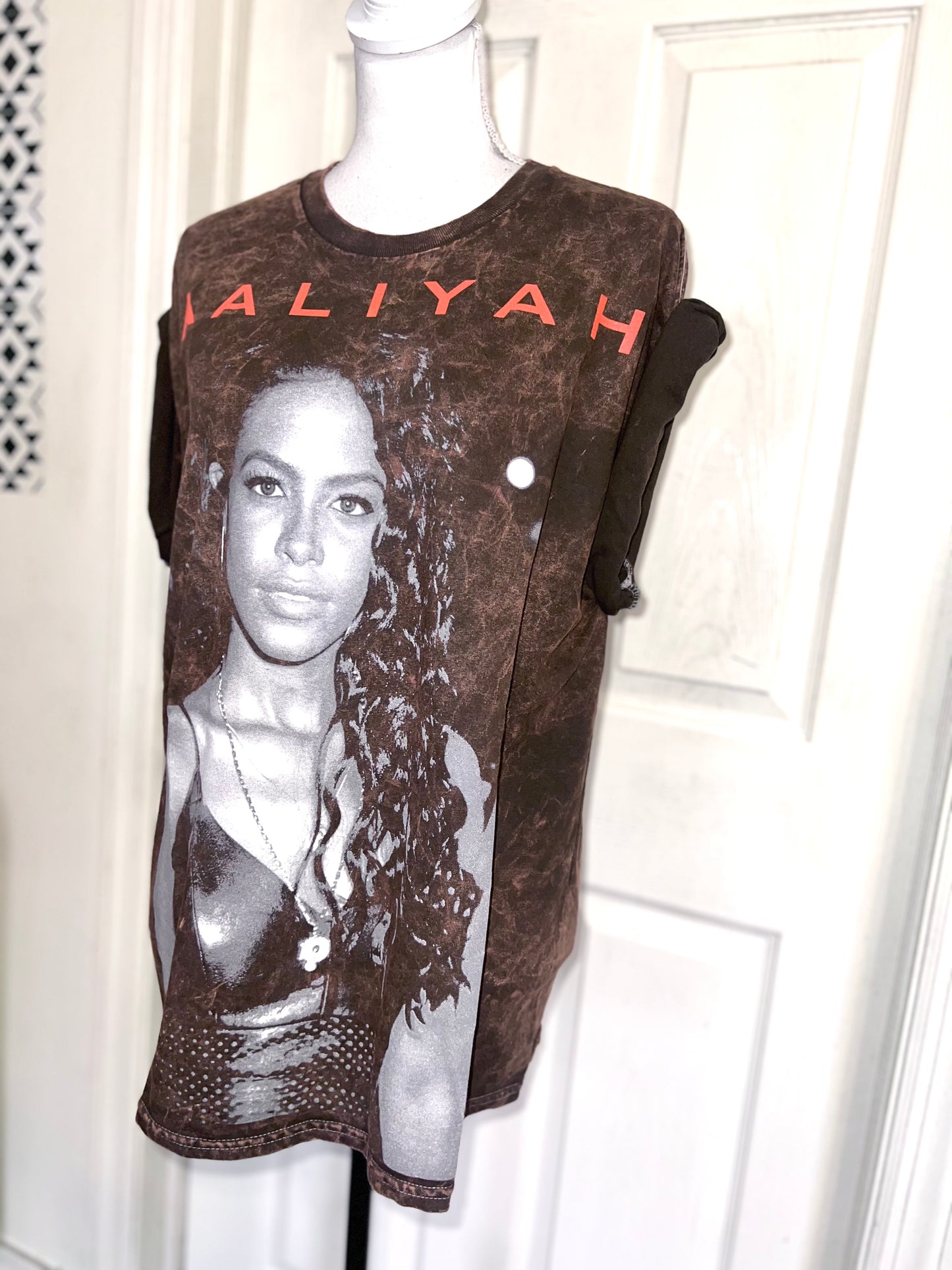 Aaliyah Oversized Distressed Tee