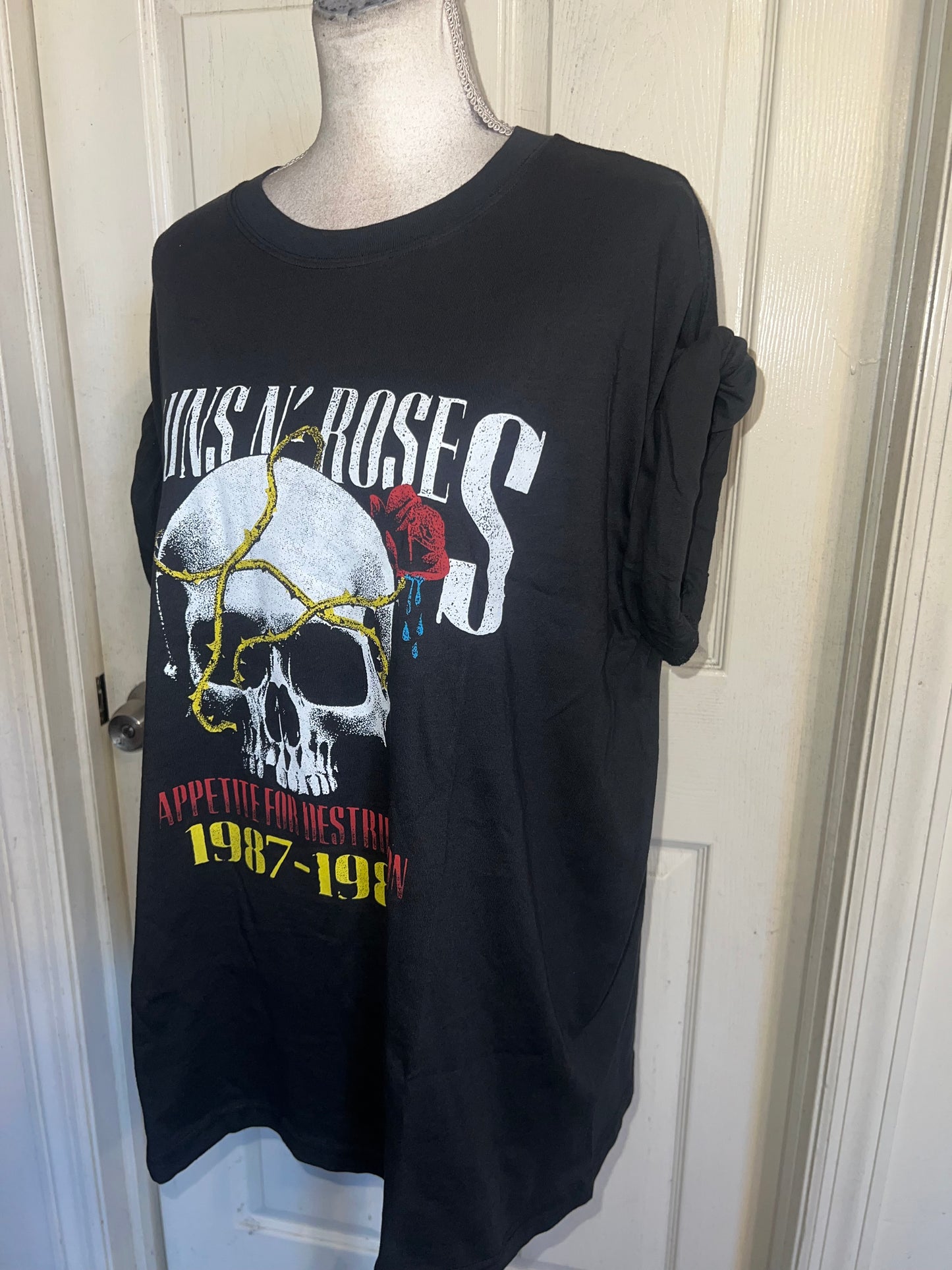 Guns N’ Roses Double Sided Oversized Distressed Tee