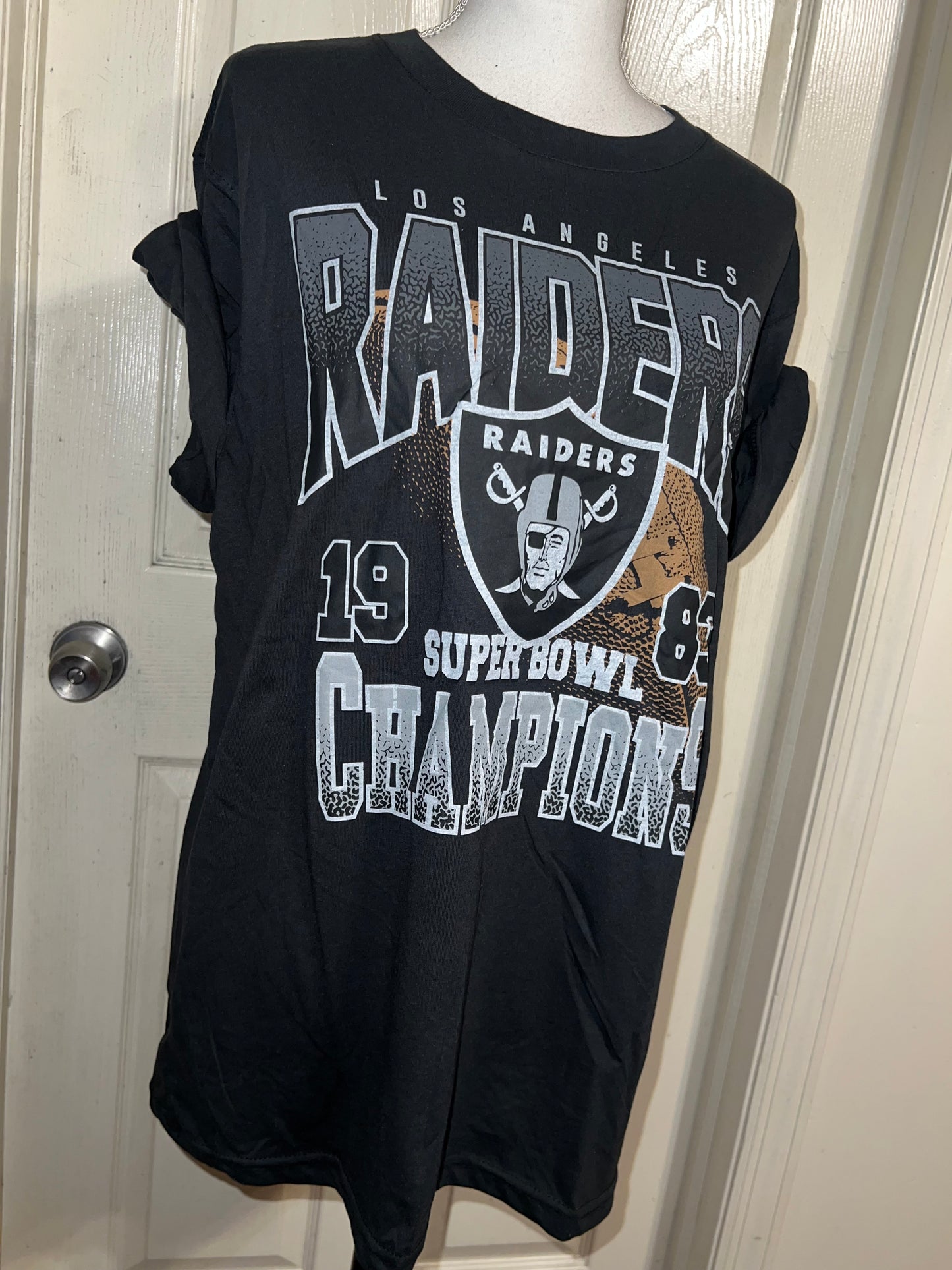 Las Vegas Raiders Oversized Distressed Tee