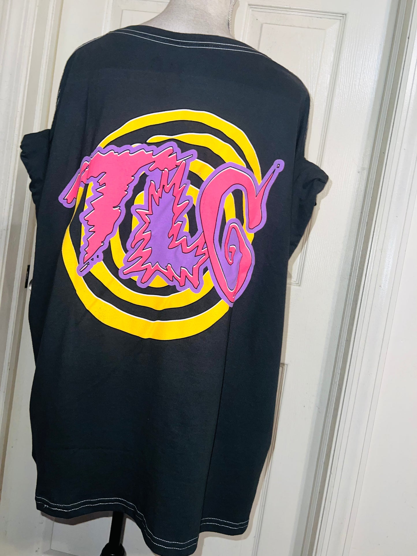 TLC Double Sided Oversized Distressed Tee