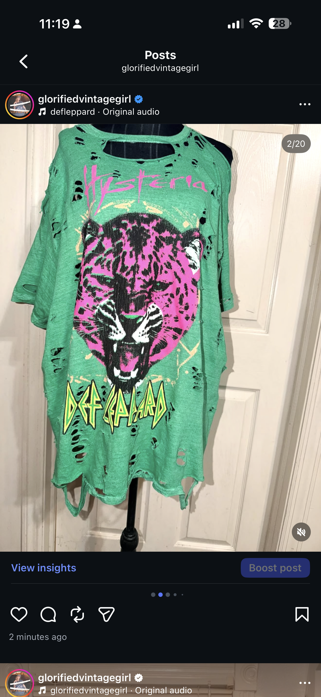 Def Leppard Oversized Distressed Tee