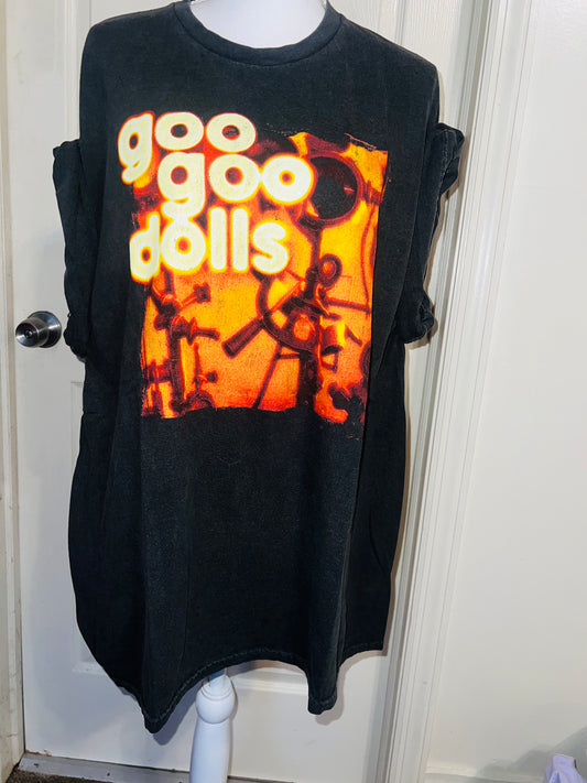 Goo Goo Dolls Oversized Distressed Tee