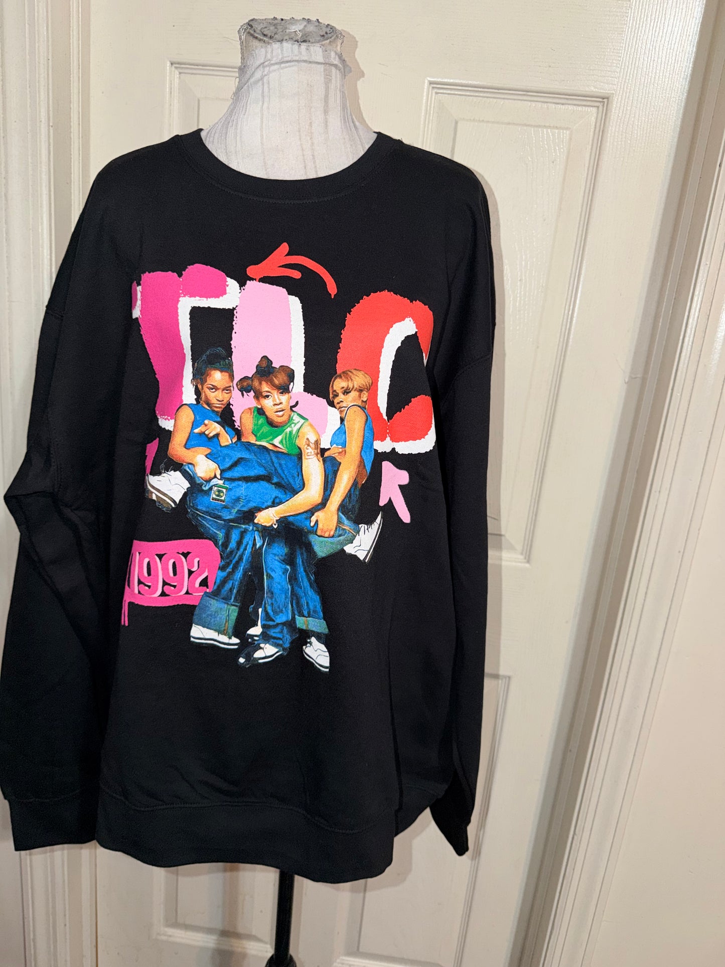 TLC Oversized Distressed Sweatshirt