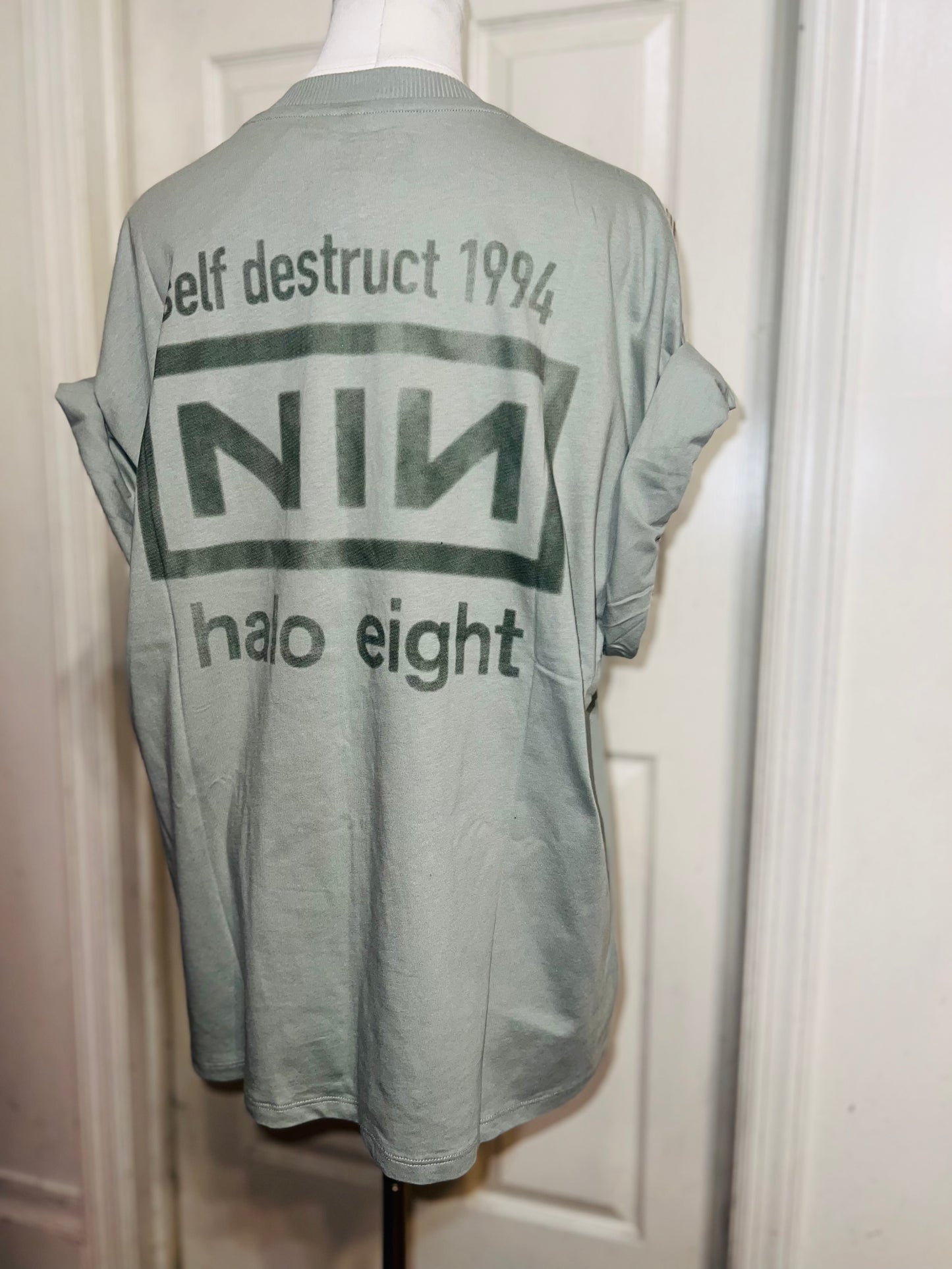 Nine Inch Nails Double Sided Oversized Distressed Tees