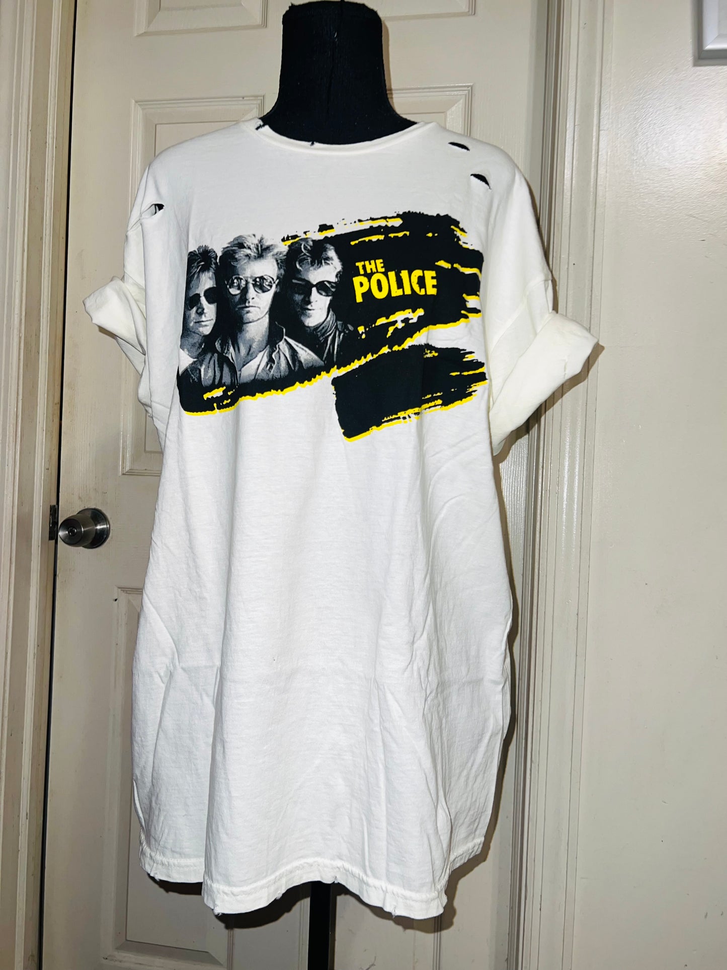 The Police Double Sided Oversized Distressed Tee