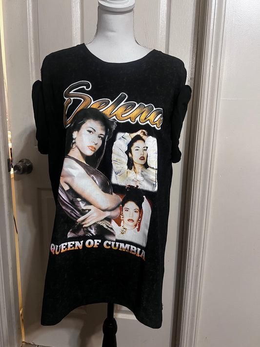 Selena Double Sided Oversized Distressed Tee