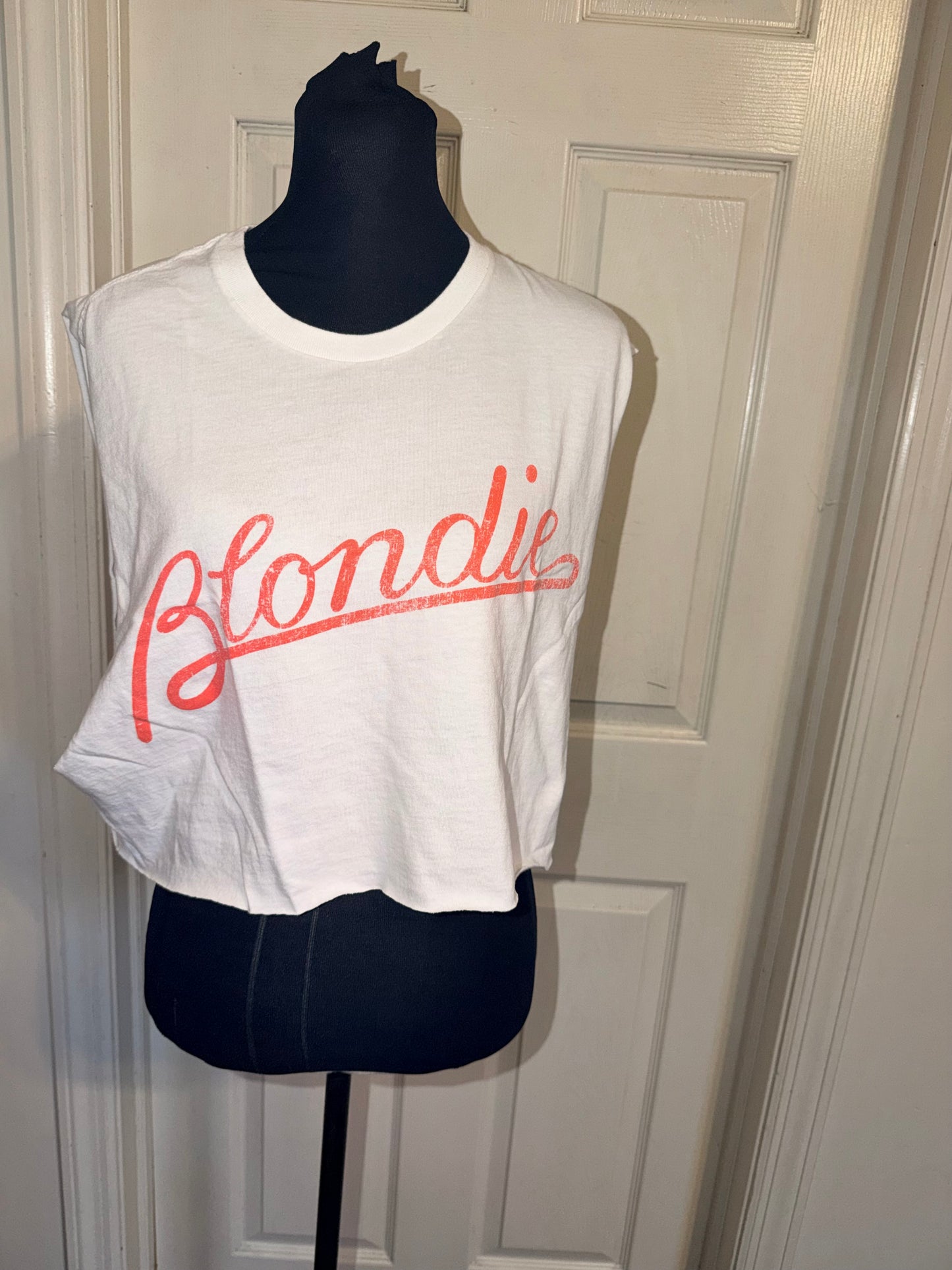 Blondie Oversized Distressed Cropped Tank