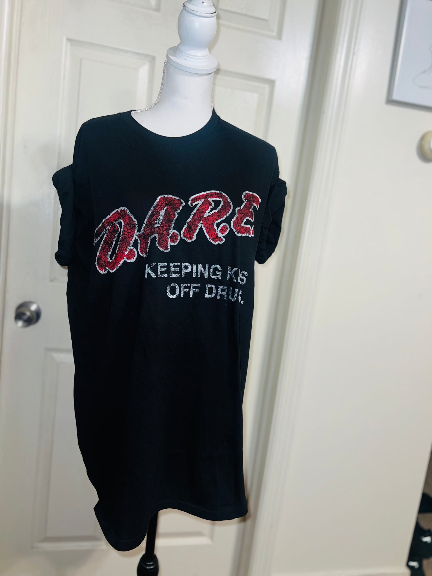 D.A.R.E. Oversized Distressed Tee