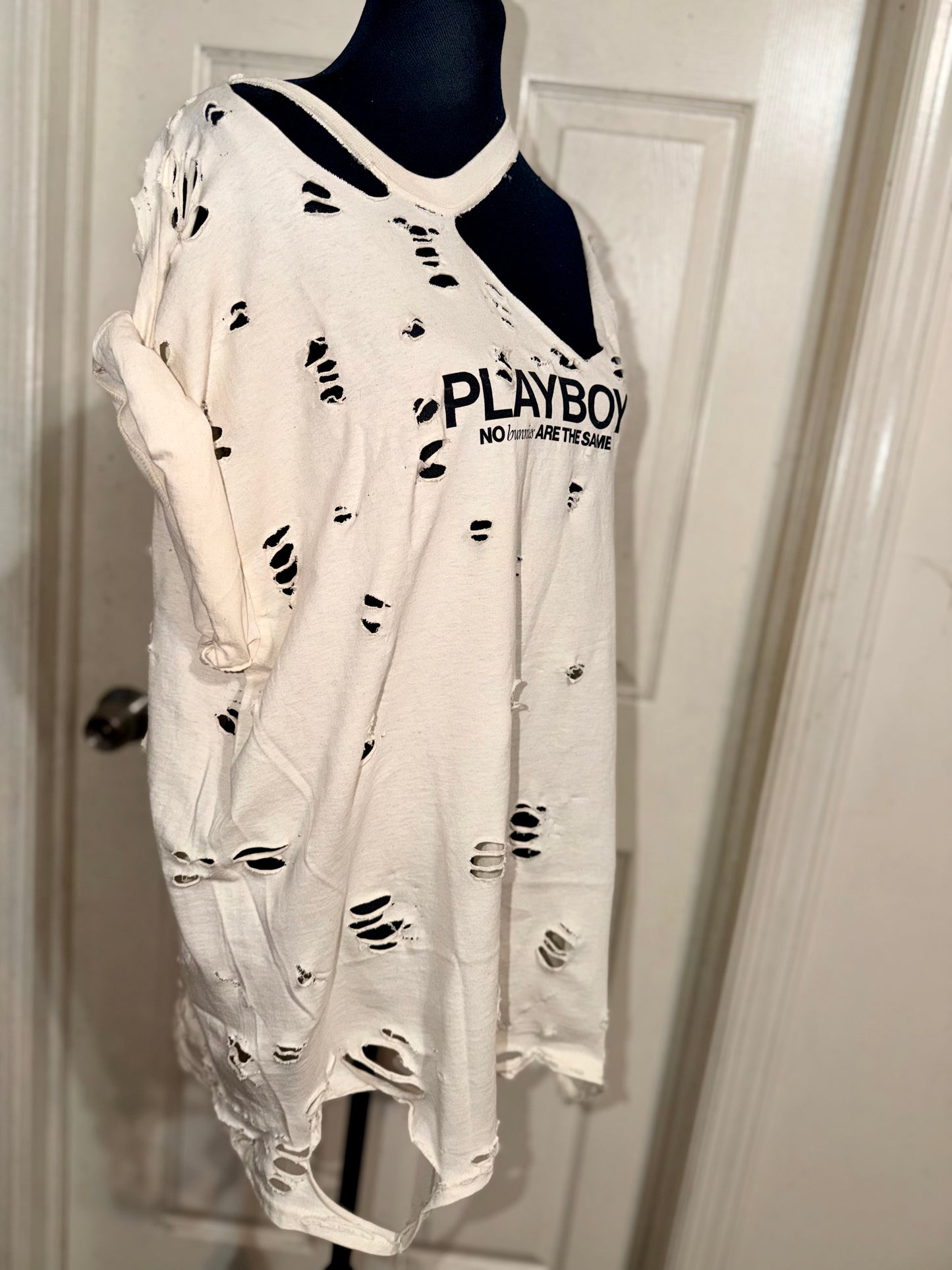 Playboy Double Sided Oversized Distressed Tee