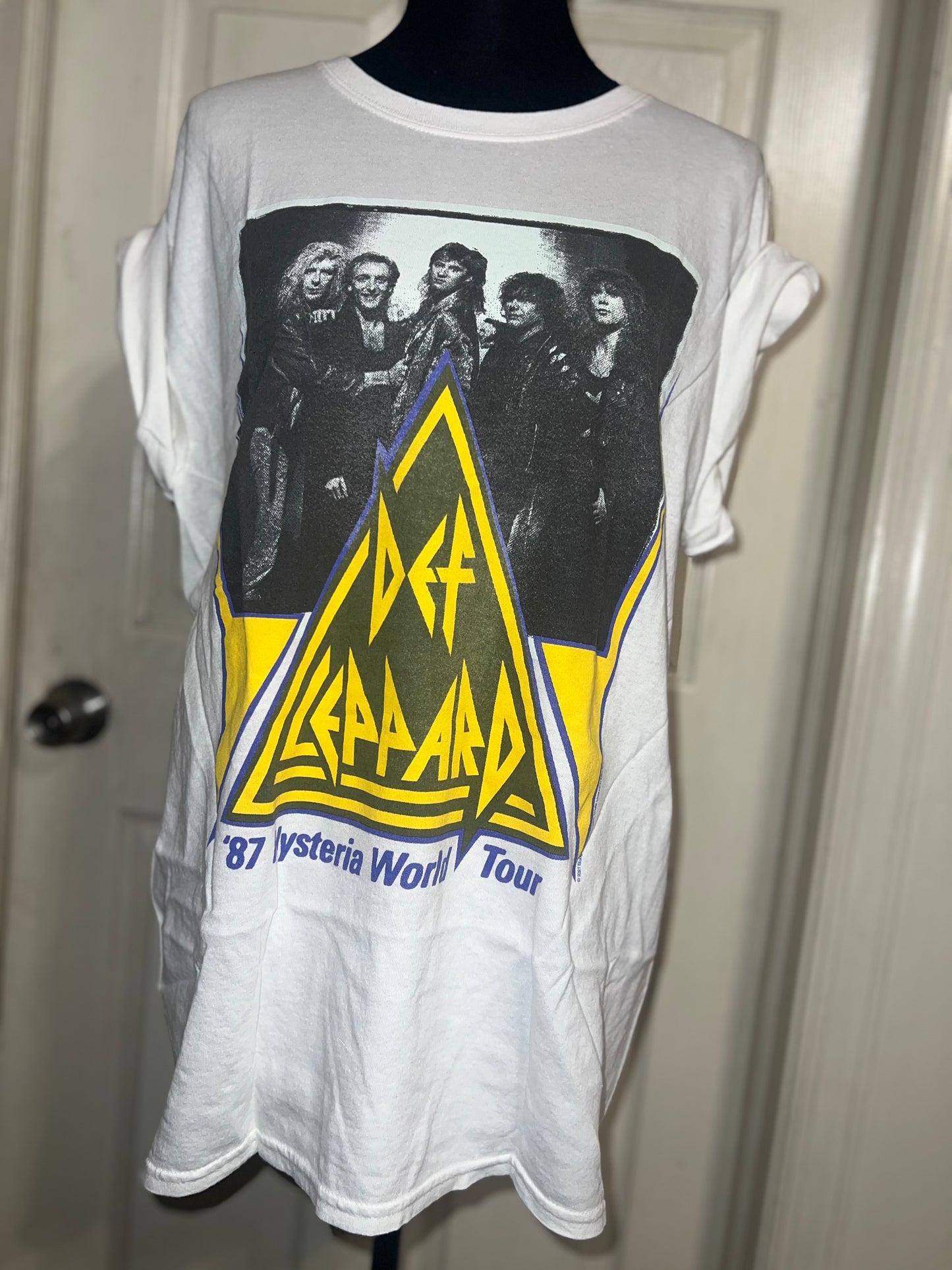 Def Leppard Oversized Distressed Tee
